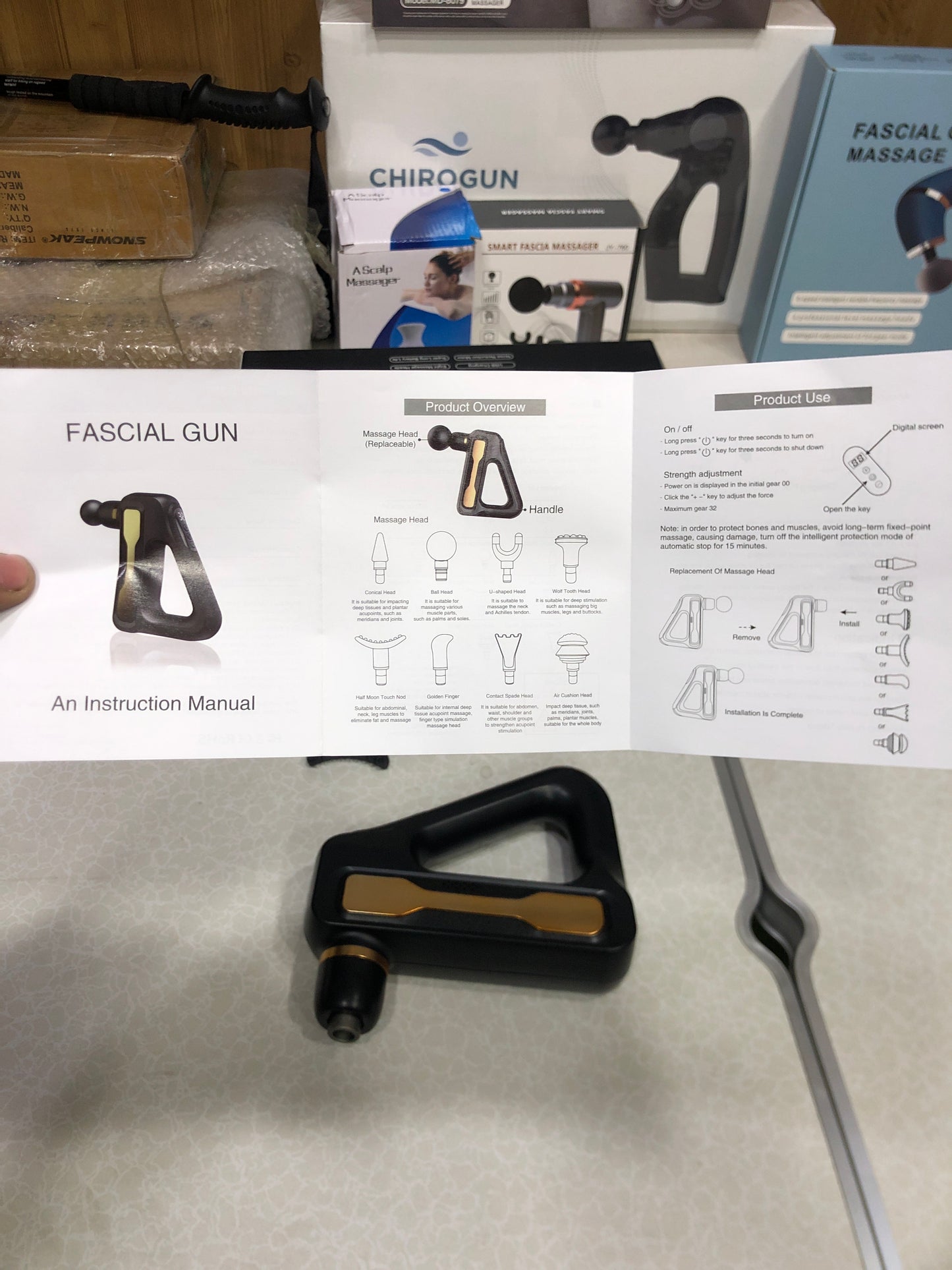 Triangle Shape Fascial Gun For Deep Tissue Muscle Relaxation & Pain Relief HB-003