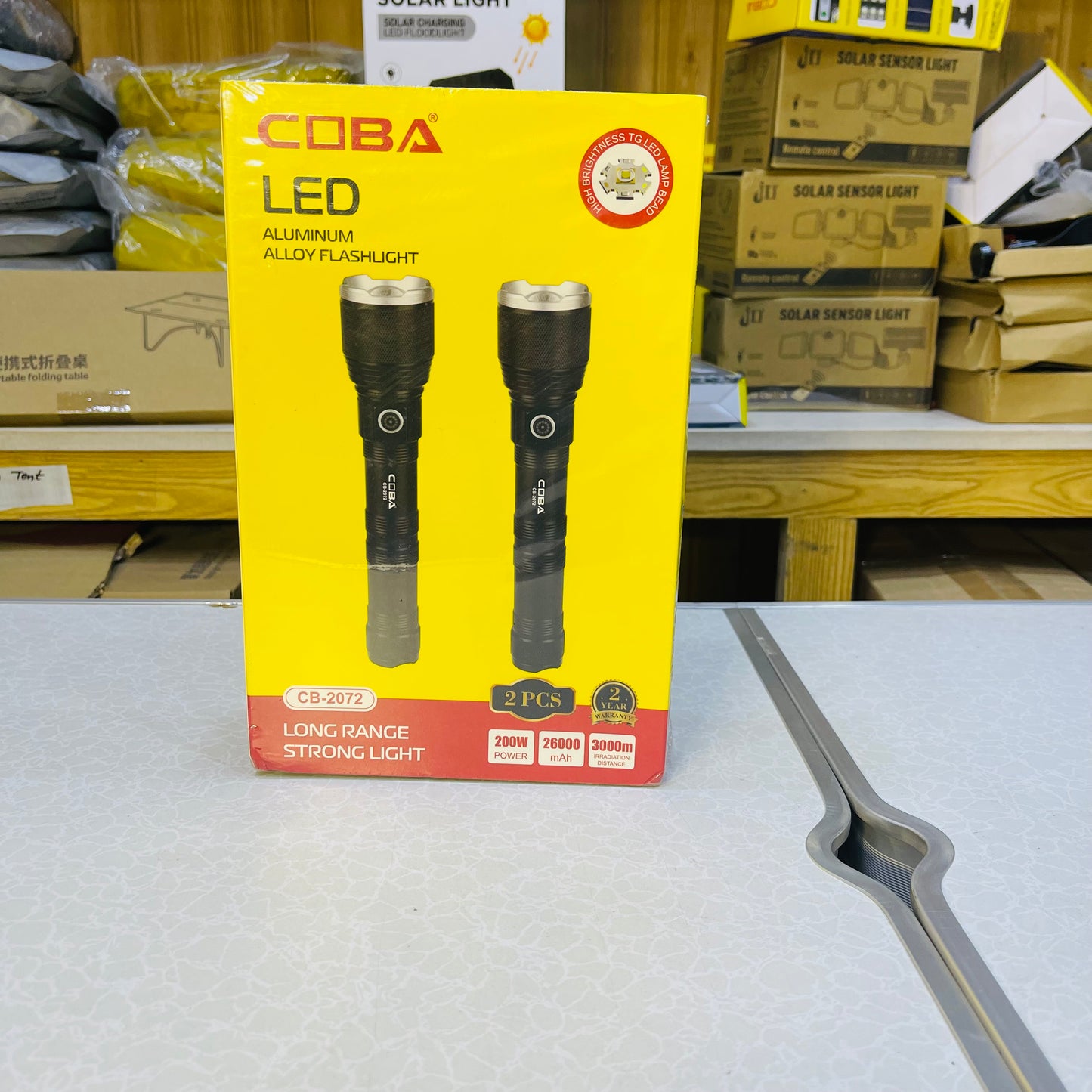 COBA Combo Pack Of 2 Led Long Range Flashlight CB-2072