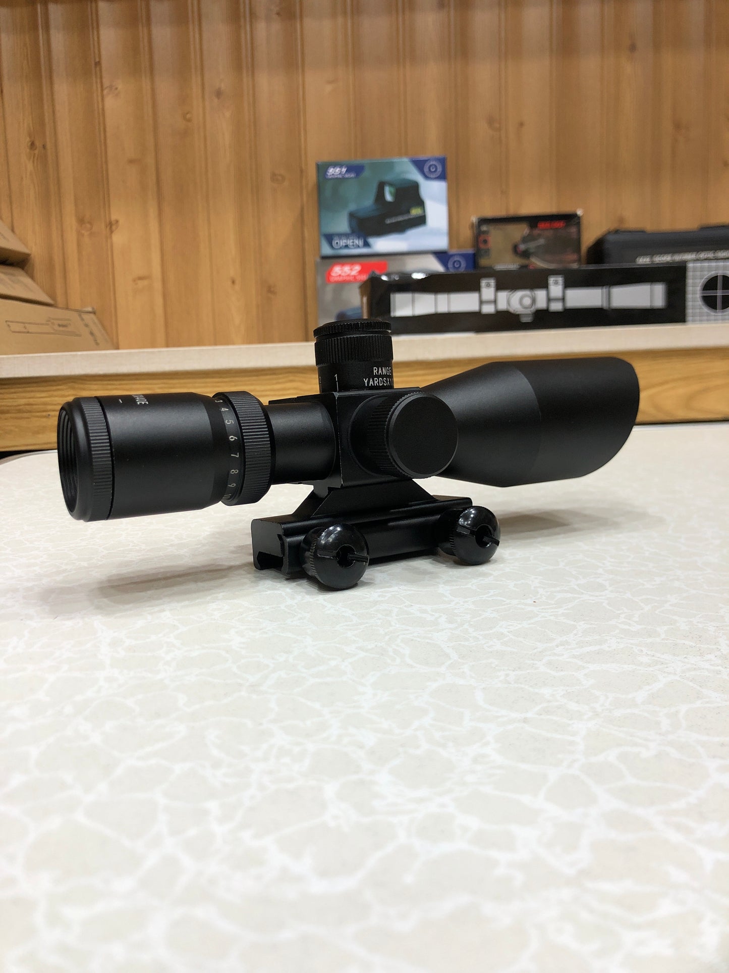 2.5-10x40 Double Illuminated Mil-dot + Red Laser Scope For Hunting