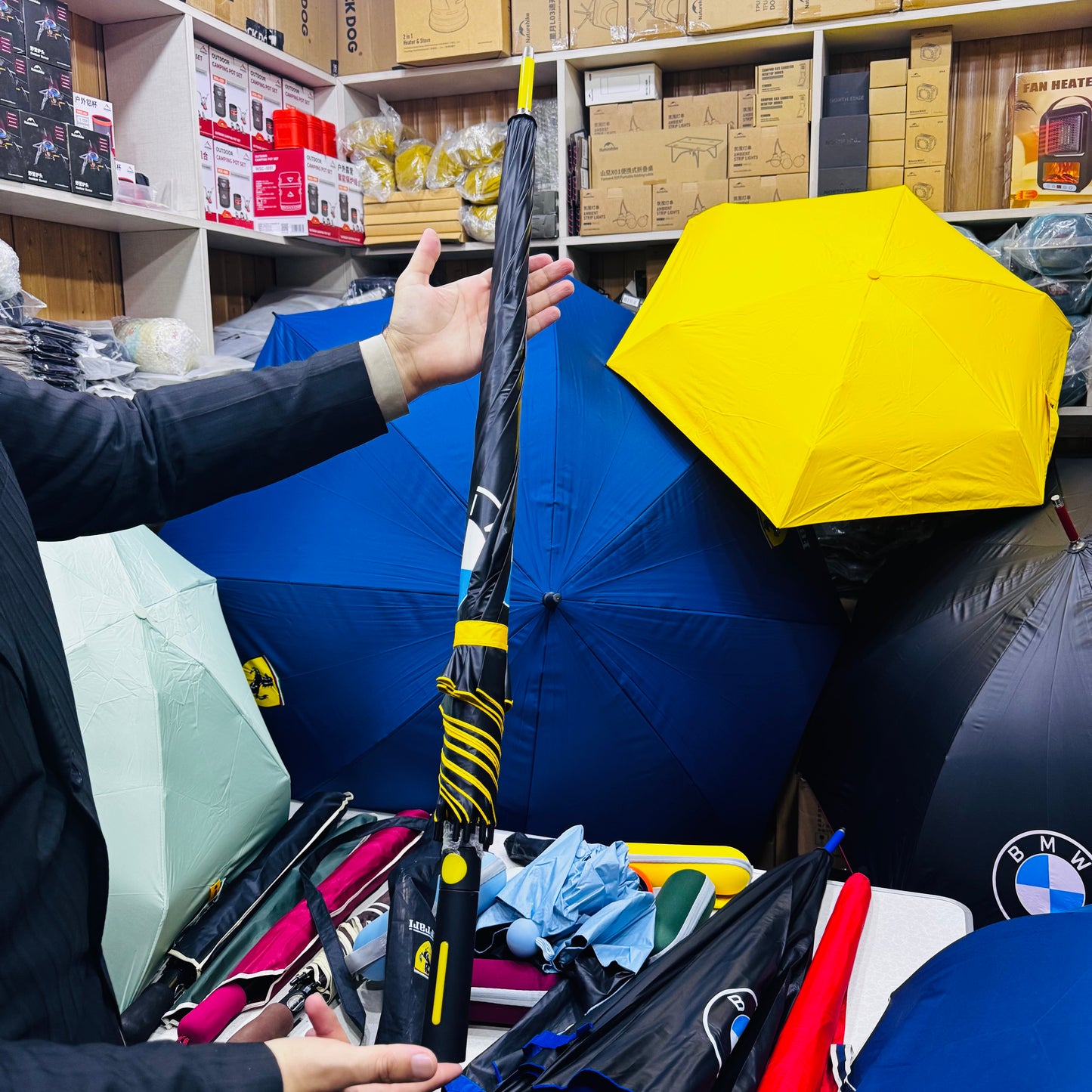 BMW Big Size Outdoor Folding Automatic Umbrella 2-3 Persons
