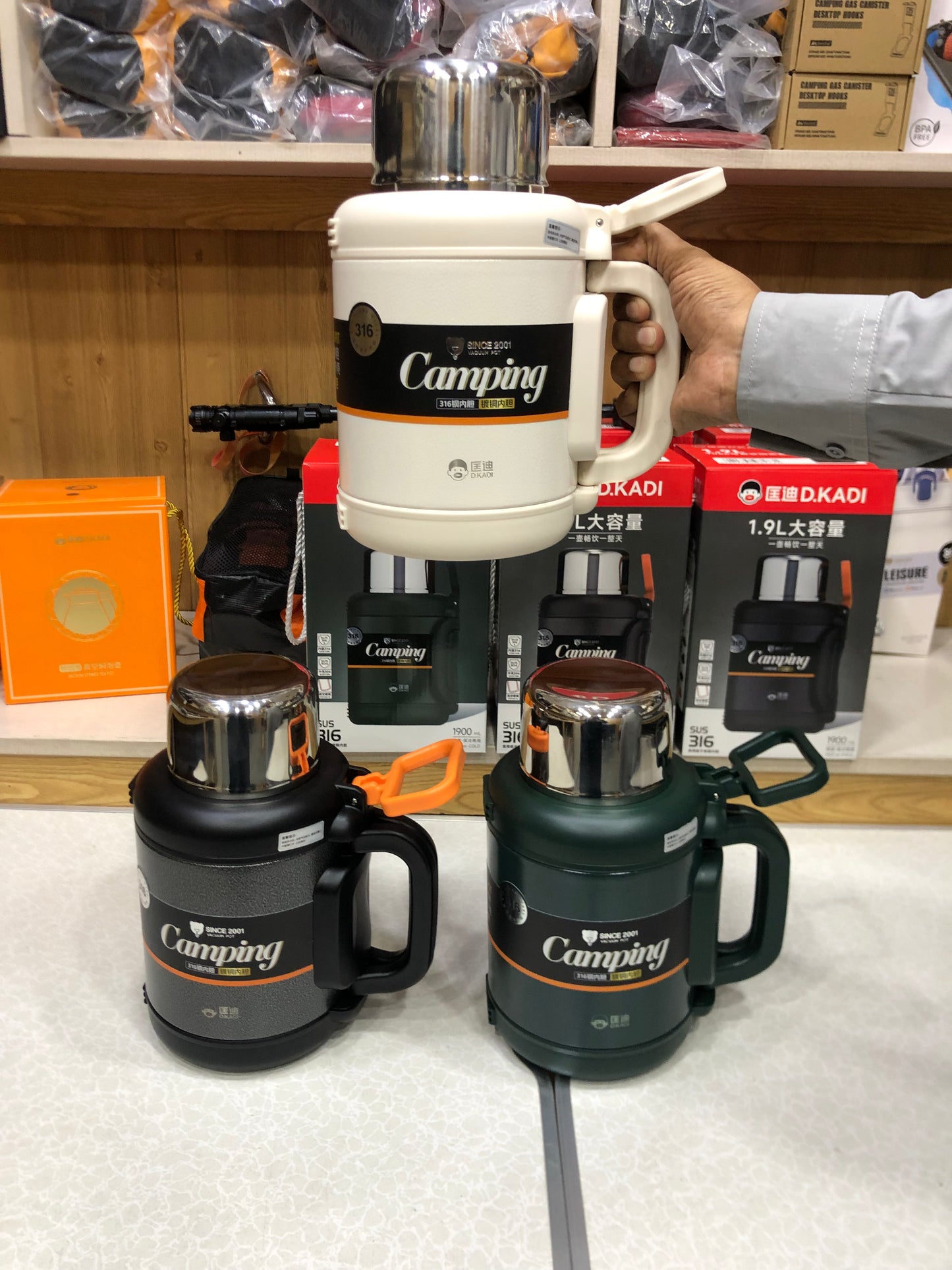 D.KADI 1.9L Stainless Steel Vacuum Flask