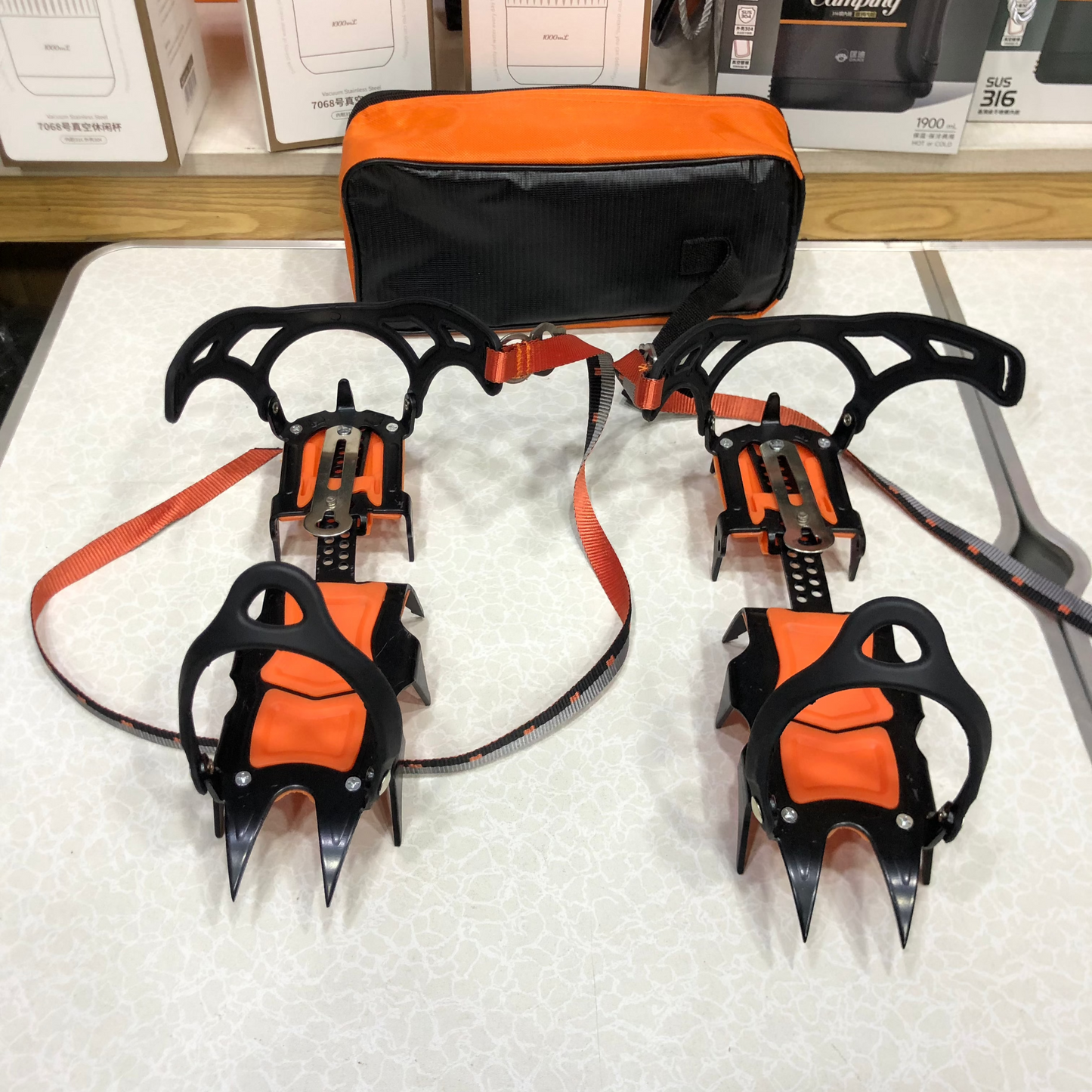 Professional Outdoor 12 Teeth Ice Grippers - Crampons