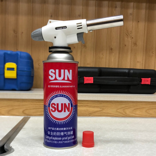 Auto-Ignition Butane Gas Welding-Burner Flame Gun White