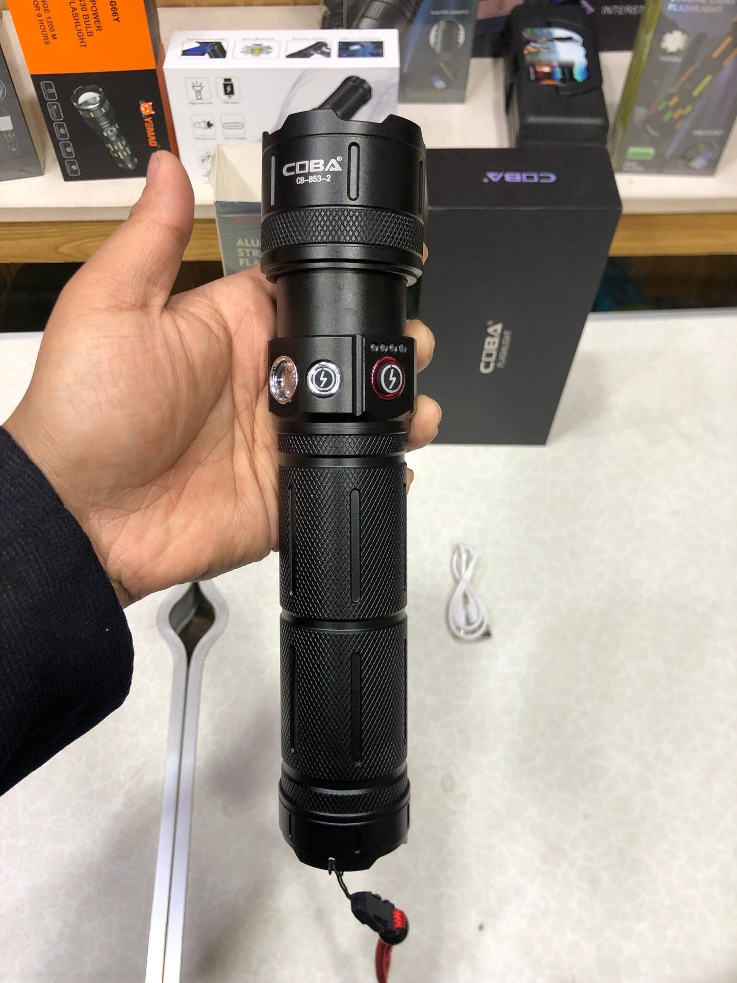 COBA Ultra Bright 7 Modes Rechargeable Flashlight CB-B53-2