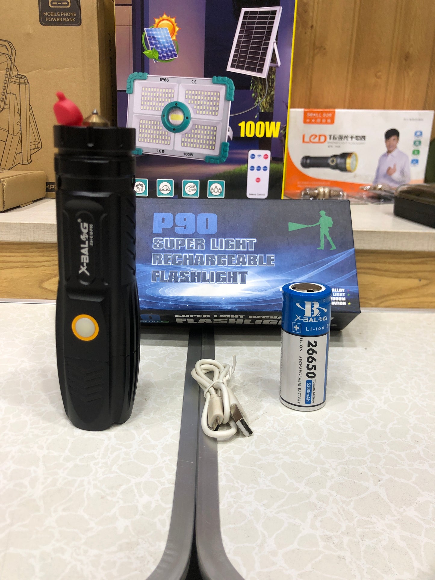 X Blog P90 Bullet Powerful Flashlight JDH-S16-P90