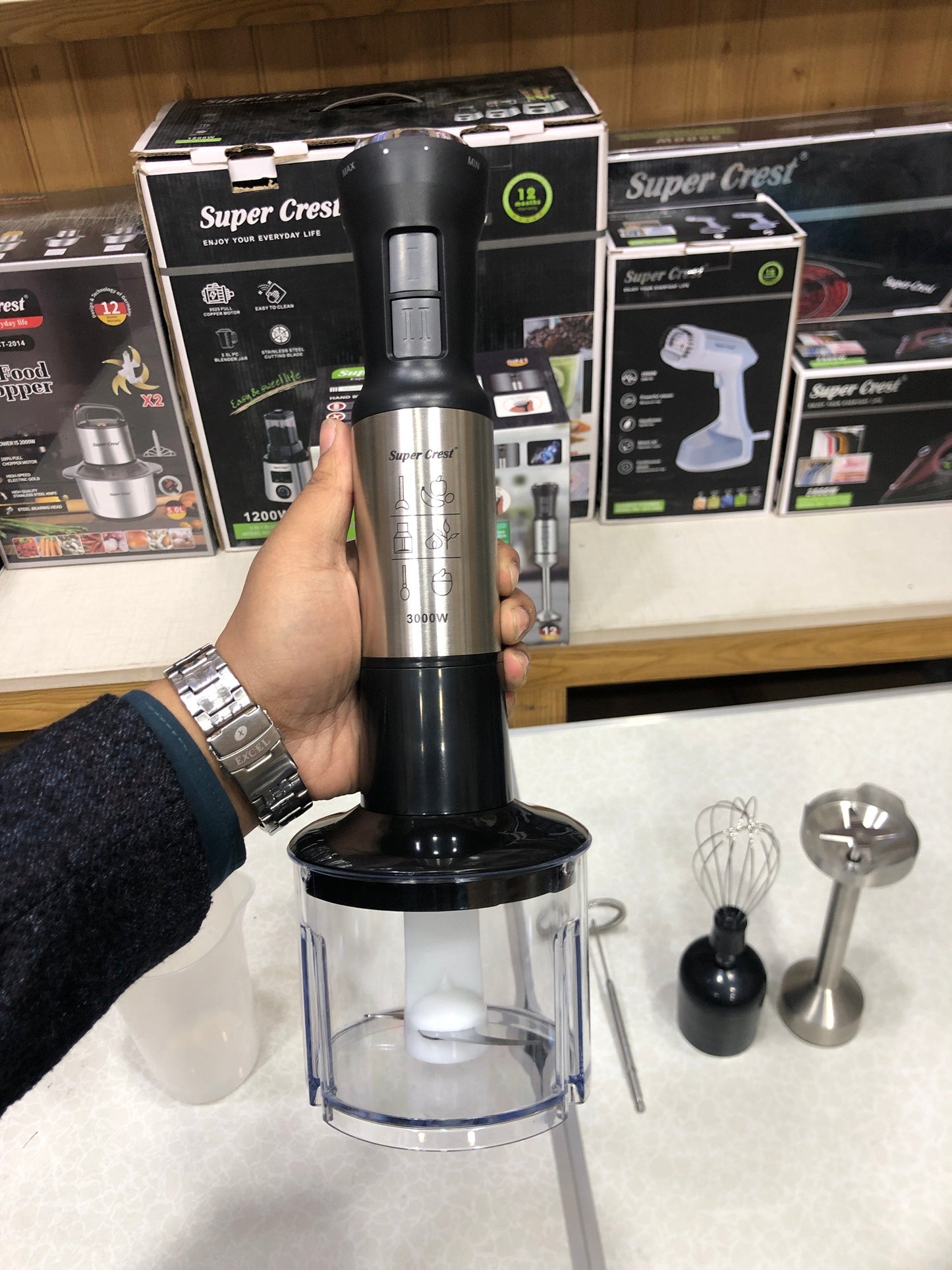 3000W Super Crest 5 in 1 Hand Blander SCT-7008