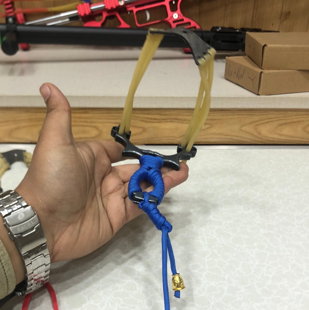 Outdoor Paracordic Steel Slingshot