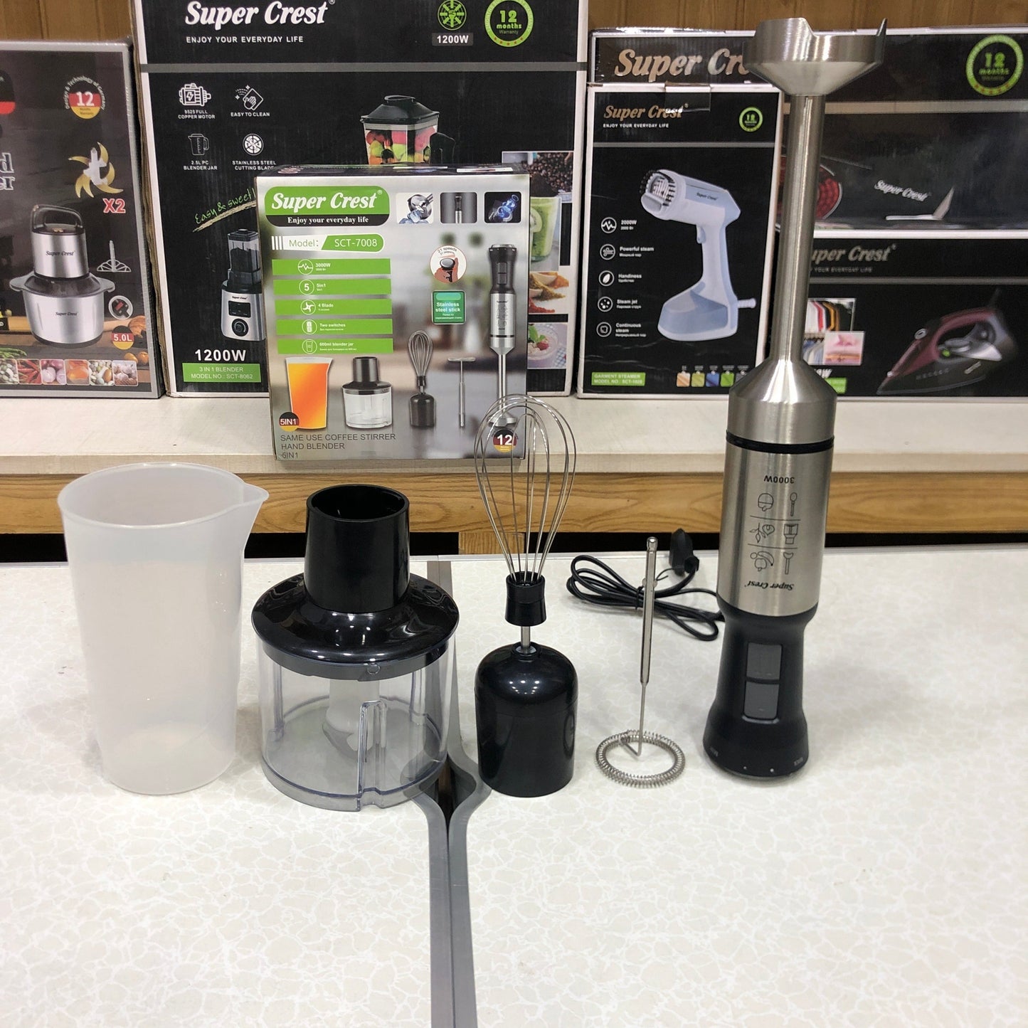 3000W Super Crest 5 in 1 Hand Blander SCT-7008