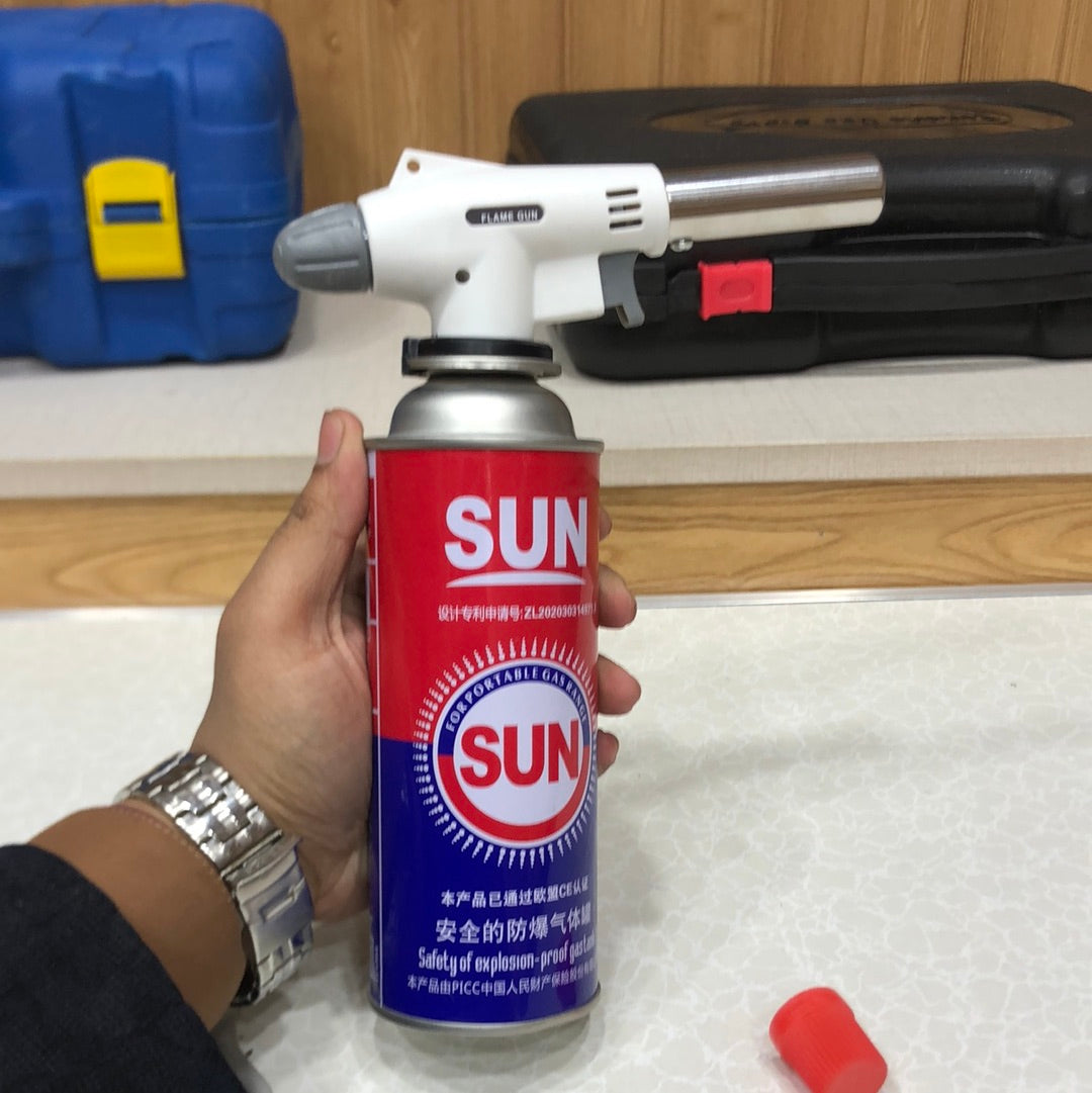 Auto-Ignition Butane Gas Welding-Burner Flame Gun White