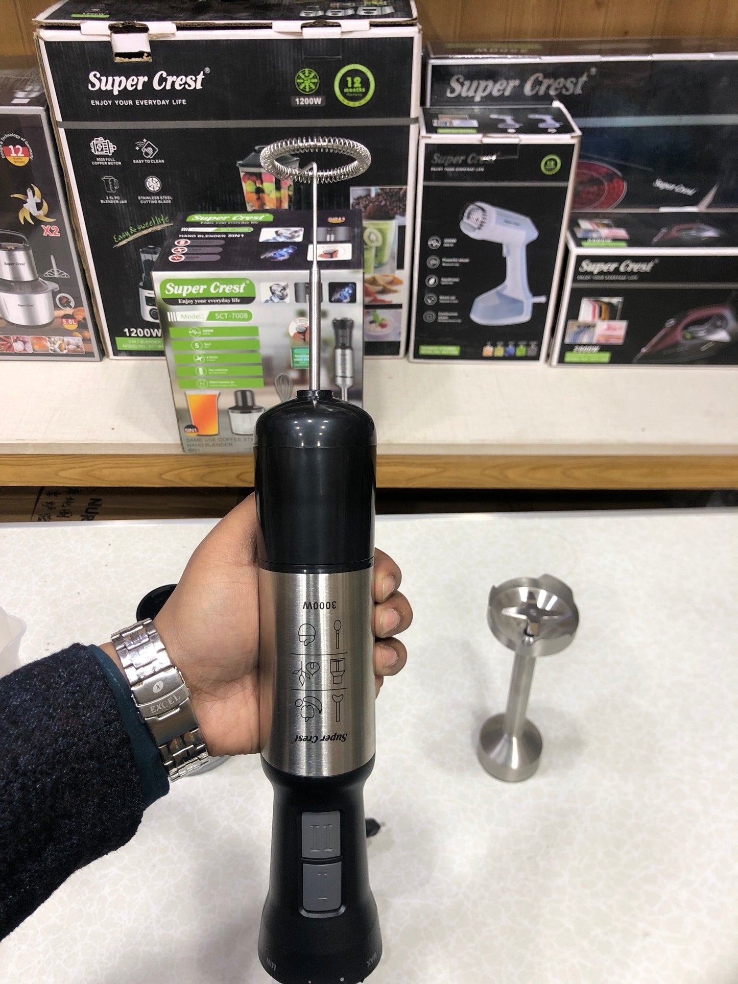 3000W Super Crest 5 in 1 Hand Blander SCT-7008