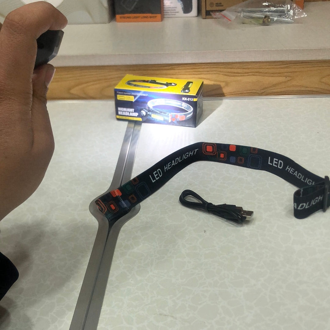 Super Bright LED Headlamp Rechargeable with XPE COB Beads and Tail Magnet