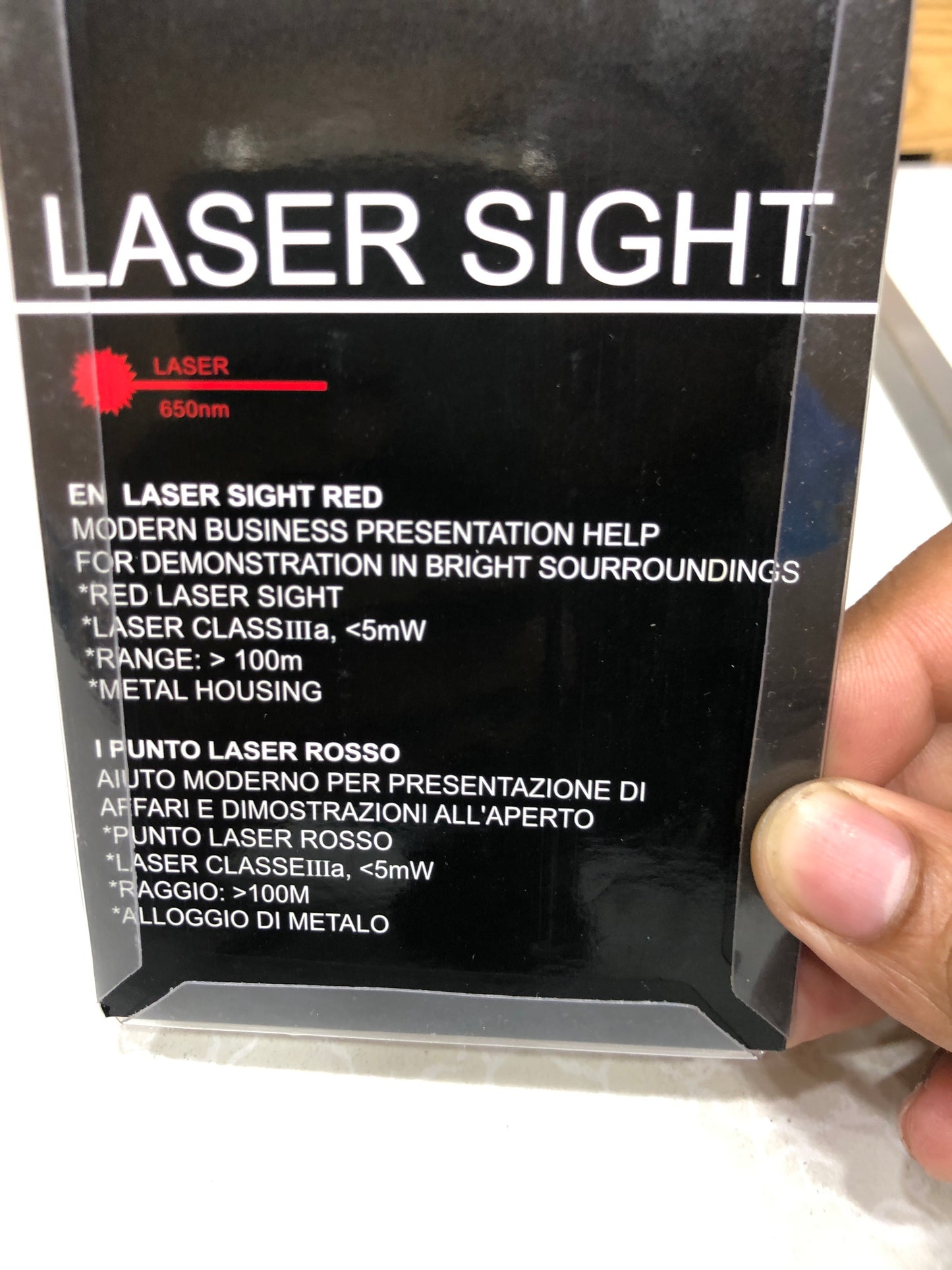 Square Red Laser Sight for pistol