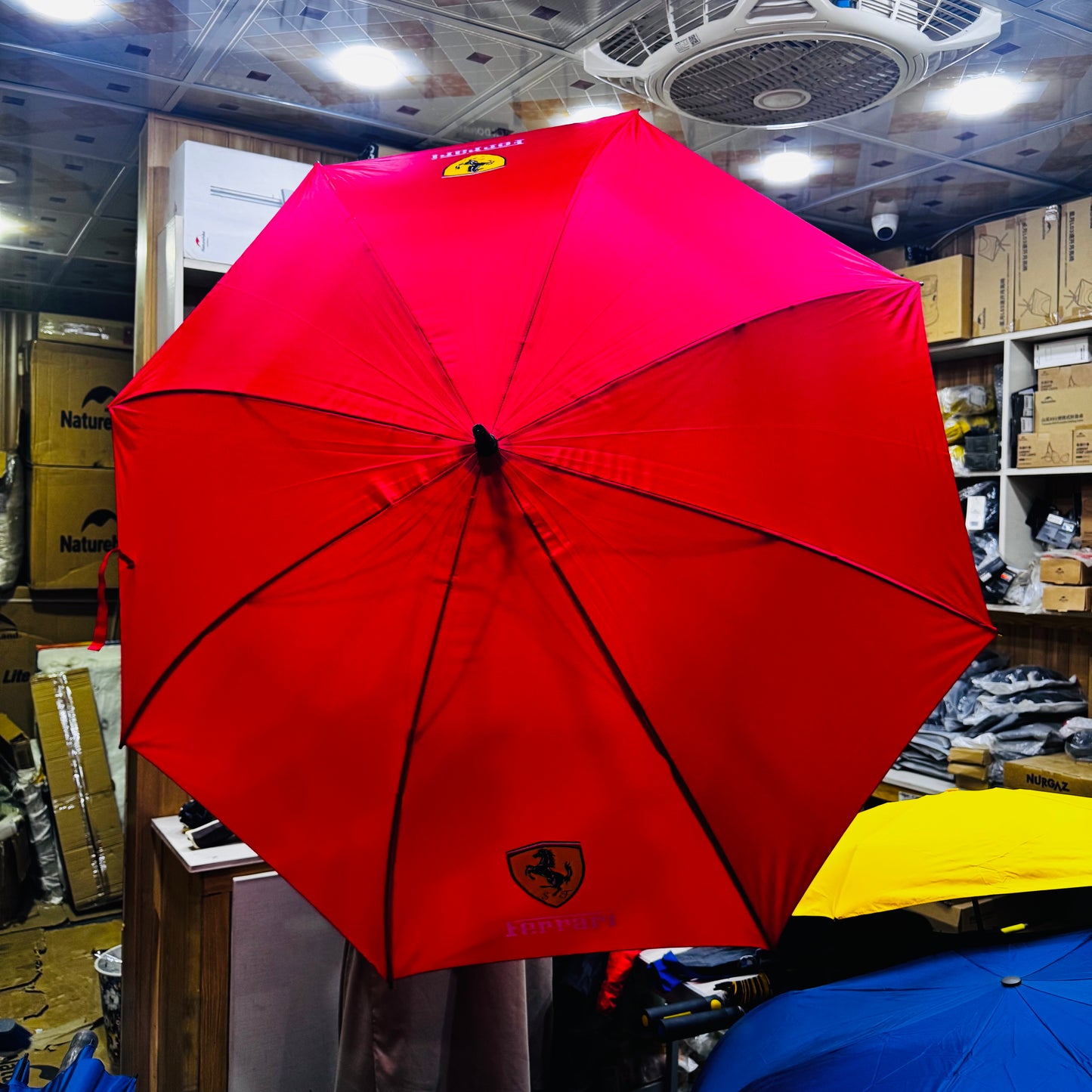 FERRARI 3-4 Persons Outdoor Automatic Folding Umbrella