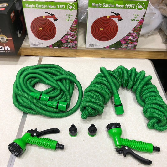 75FT/100FT Multifunctional Garden Hose Pipe With Jet Spray