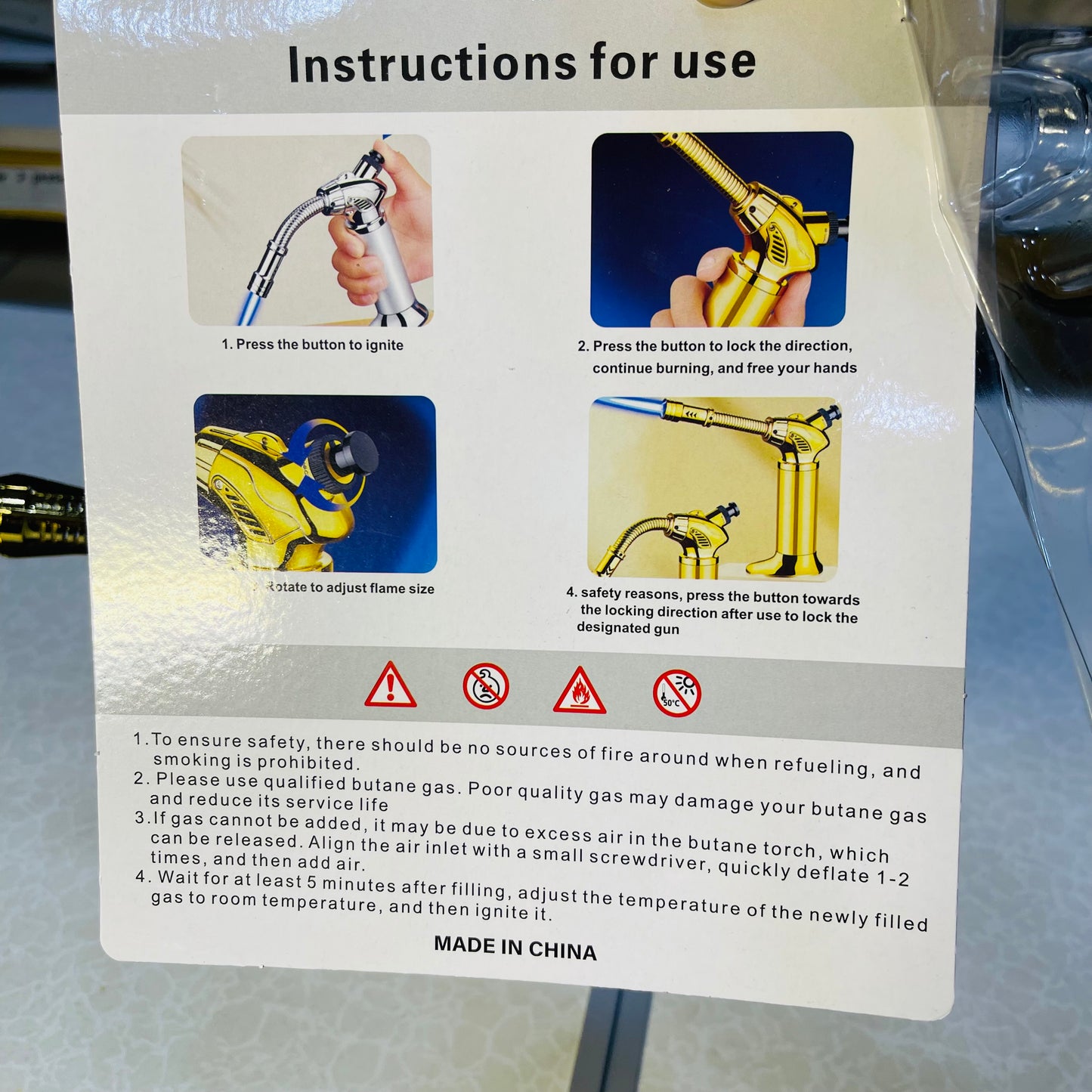 New Ignition Refillable Jet Flame Cigar Lighter AT-703