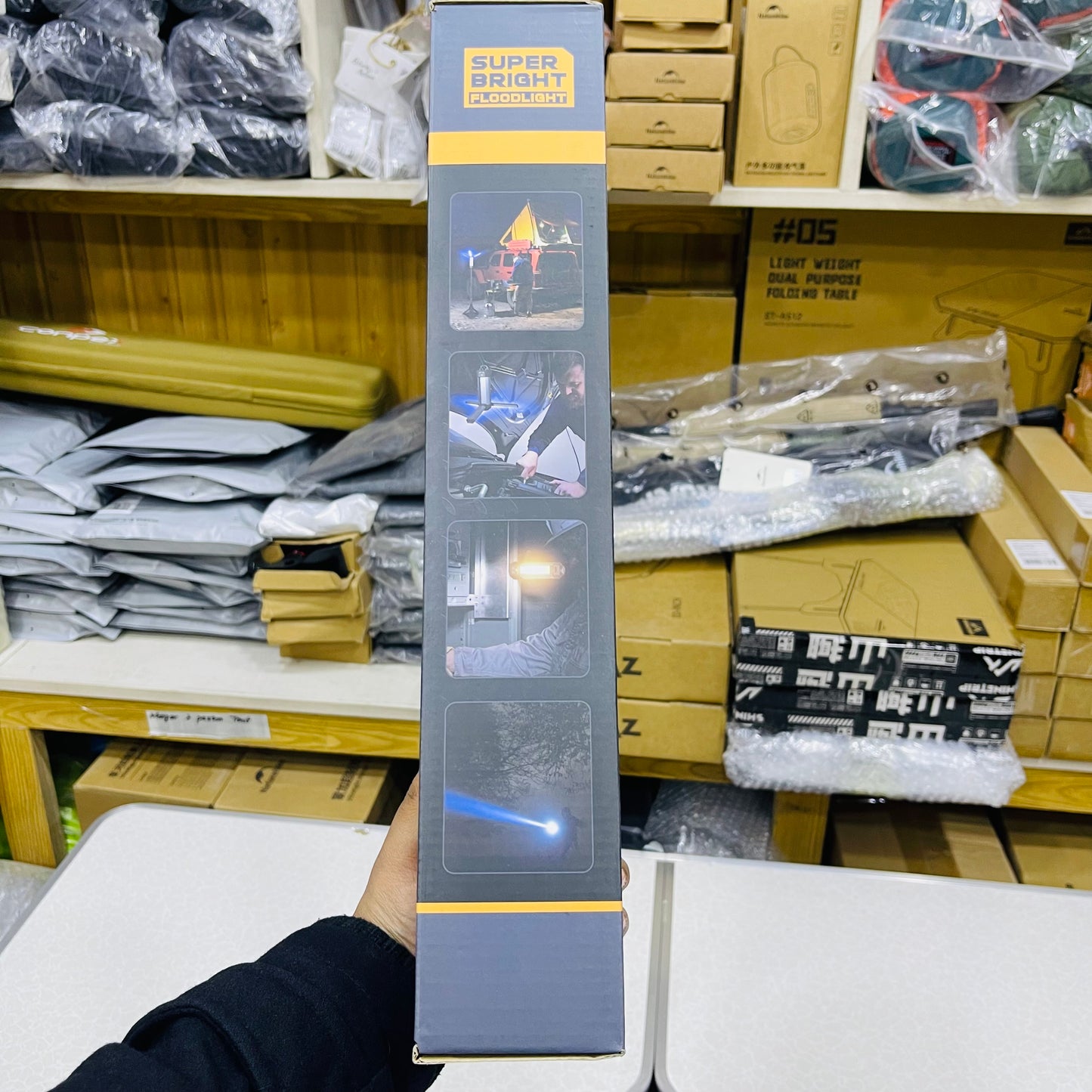 Super Bright P50 LED + 3×COB Telescopic Work Light with Tripod