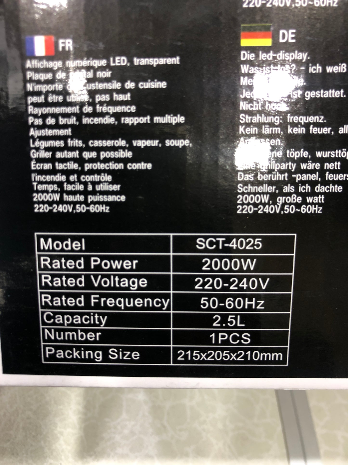 Super Crest 2000W Electric Kettle SCT-4025