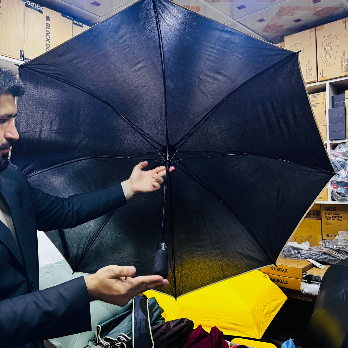 2 Persons Automatic Folding Umbrella