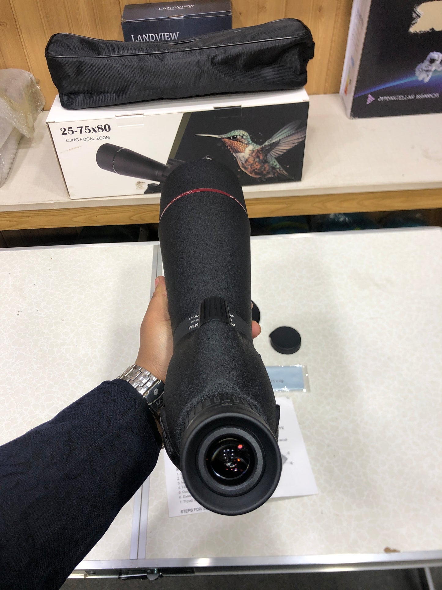 Landview 25-75X80 Zoom Spotting Scope For Outdoor Bird Watching