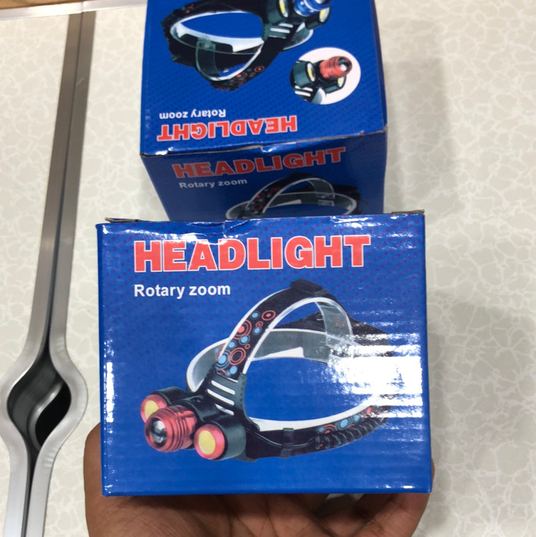 Super Bright Zoomable 4 Modes Rechargeable Waterproof LED Headlamp