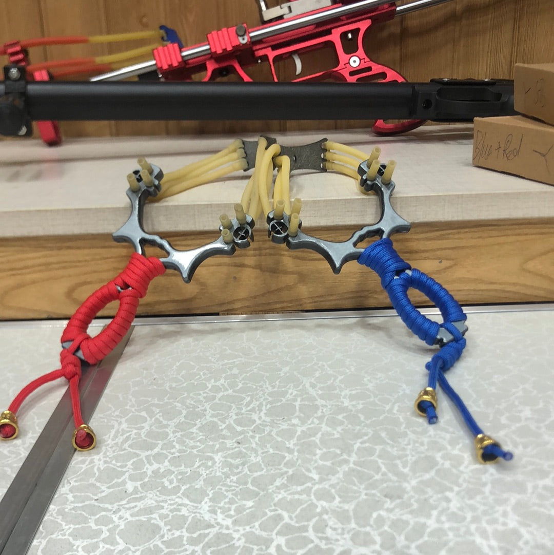 Outdoor Paracordic Steel Slingshot