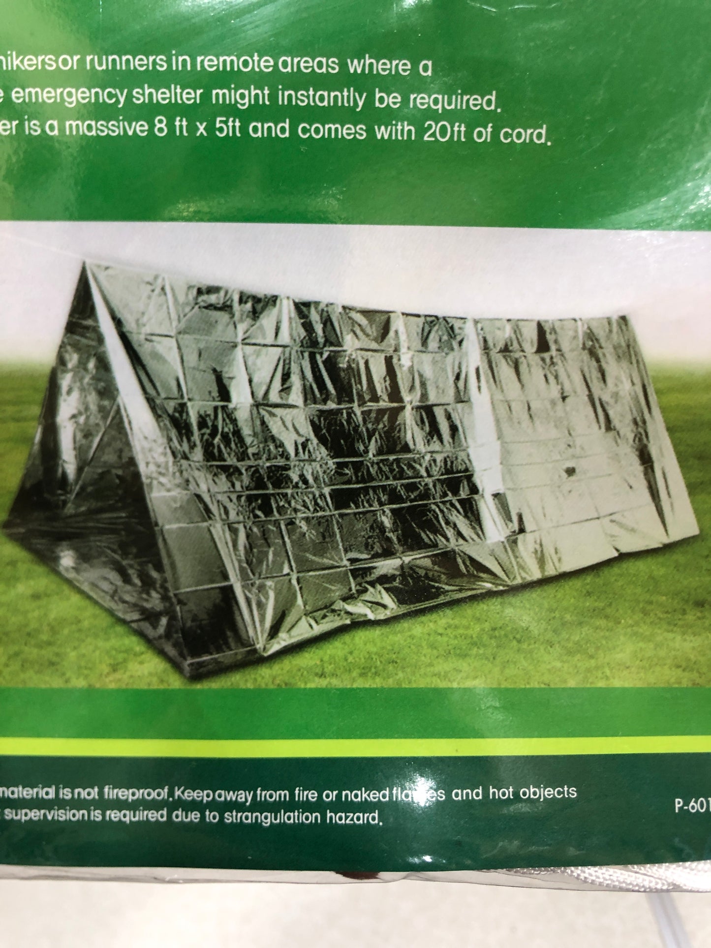 Emergency Thermal Reflective Tube Tent Shelter