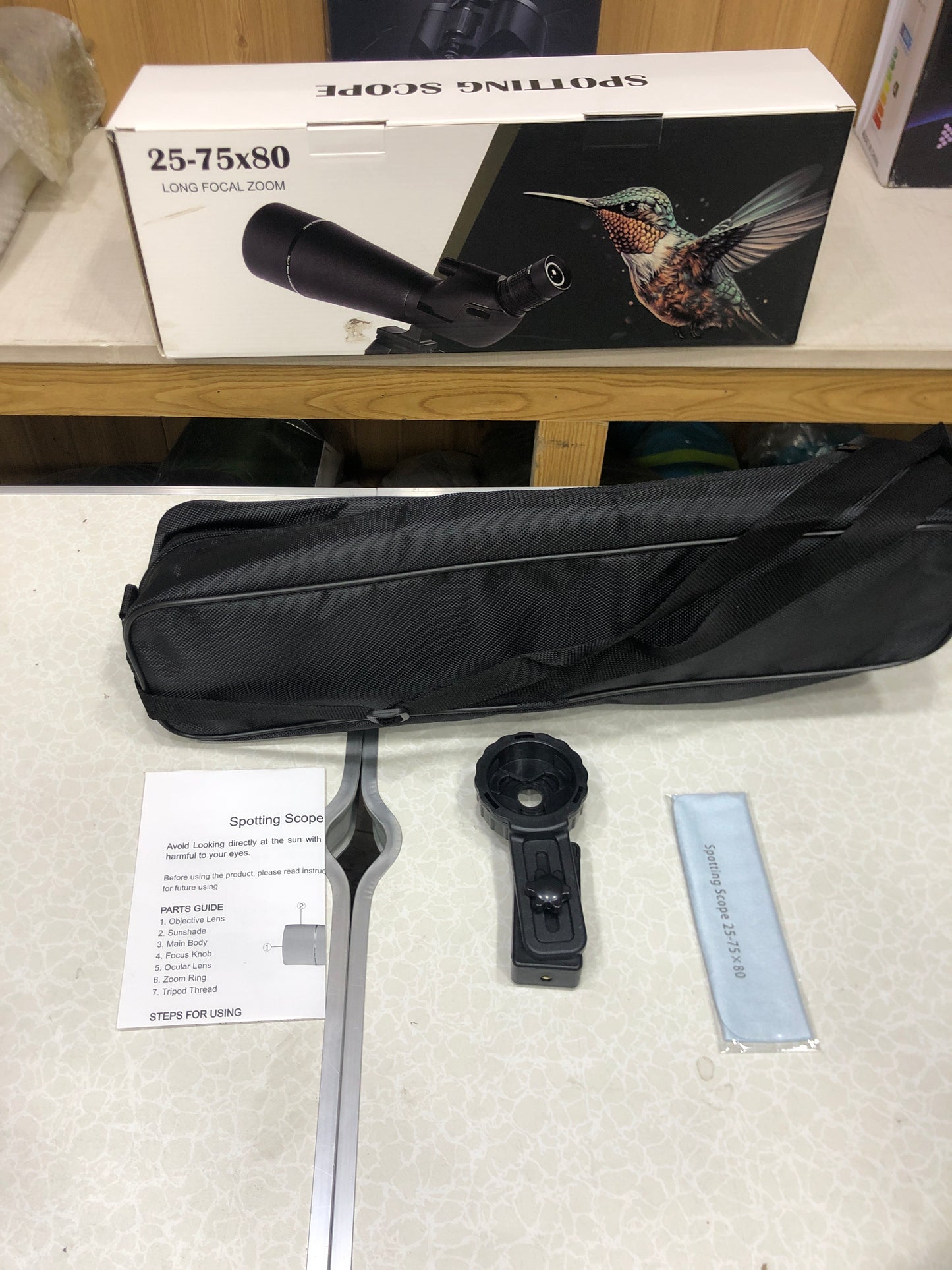 Landview 25-75X80 Zoom Spotting Scope For Outdoor Bird Watching