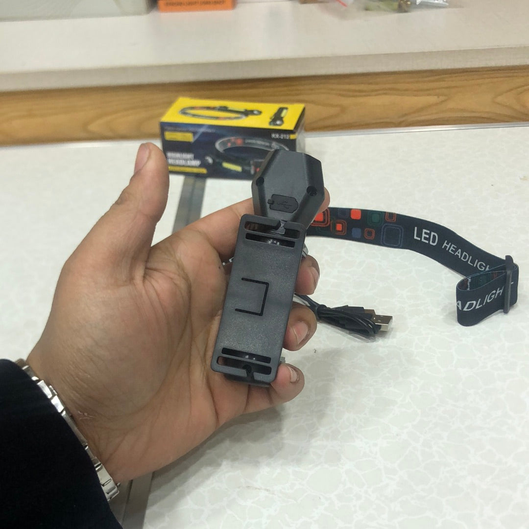 Super Bright LED Headlamp Rechargeable with XPE COB Beads and Tail Magnet