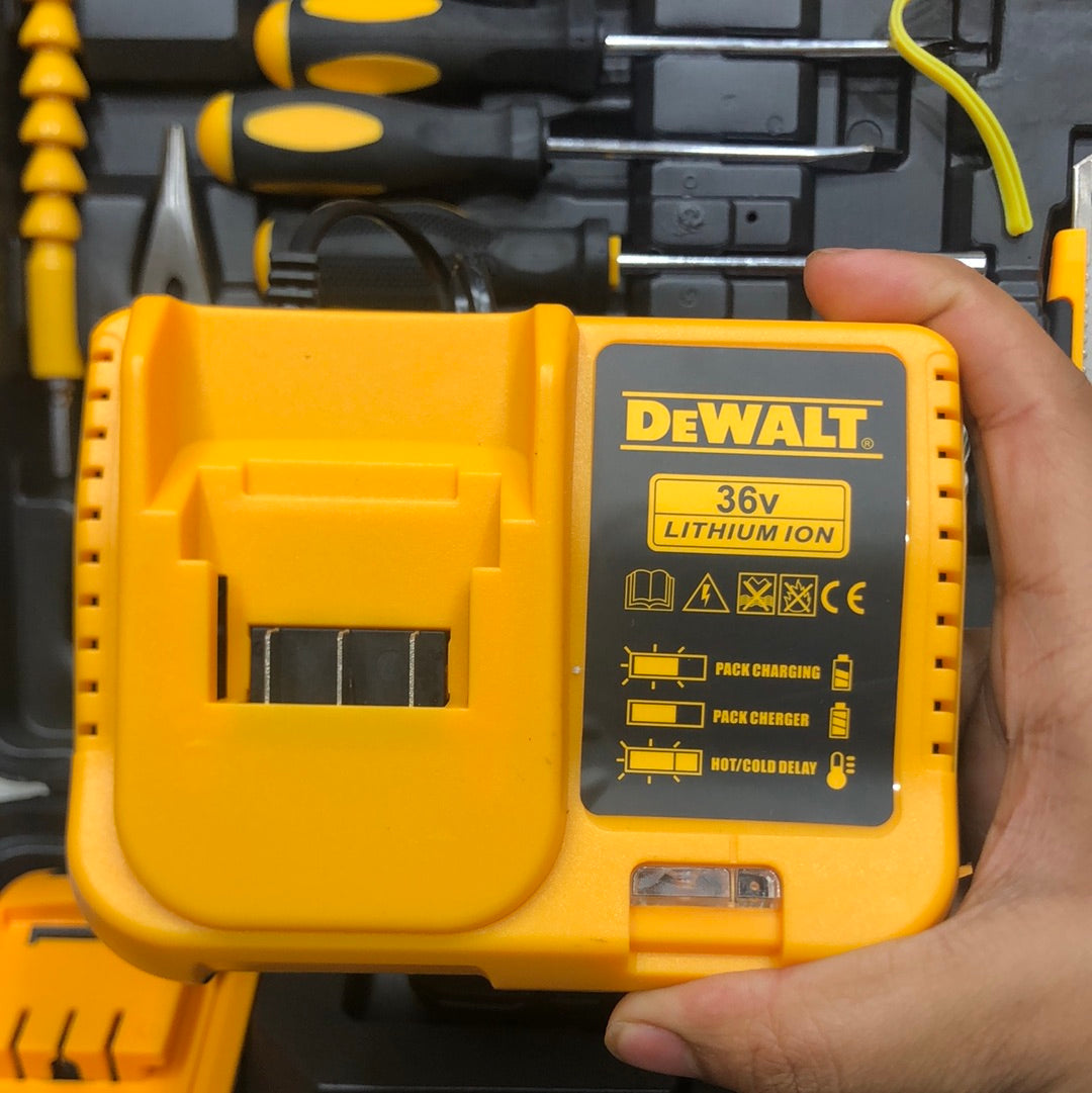 35Pcs Dewalt Multifunctional 36V High Speed Portable Cordless Drill Kit For Home Use