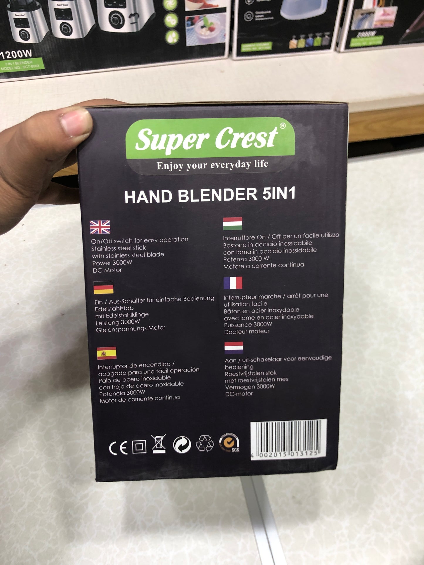 3000W Super Crest 5 in 1 Hand Blander SCT-7008