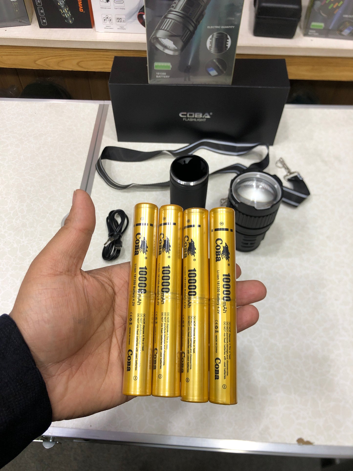 COBA Ultra Bright 100w White Laser Long-Range Flashlight G400