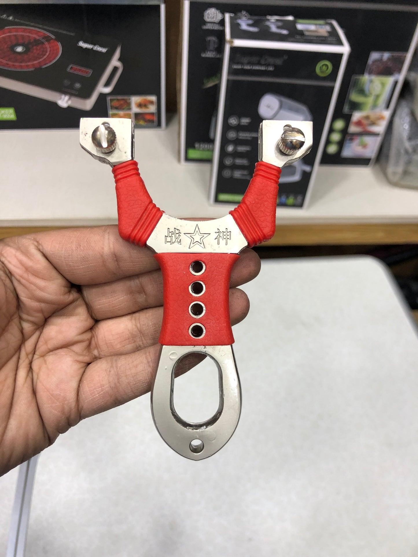 Clear Aiming Slingshot Alloy Quick-press Silicone Grip with 100 balls