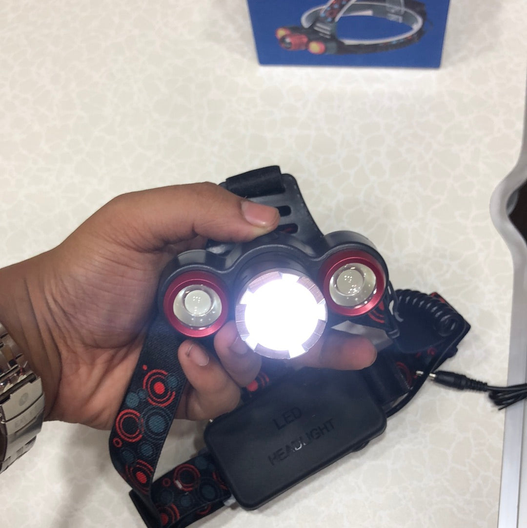 Super Bright Zoomable 4 Modes Rechargeable Waterproof LED Headlamp