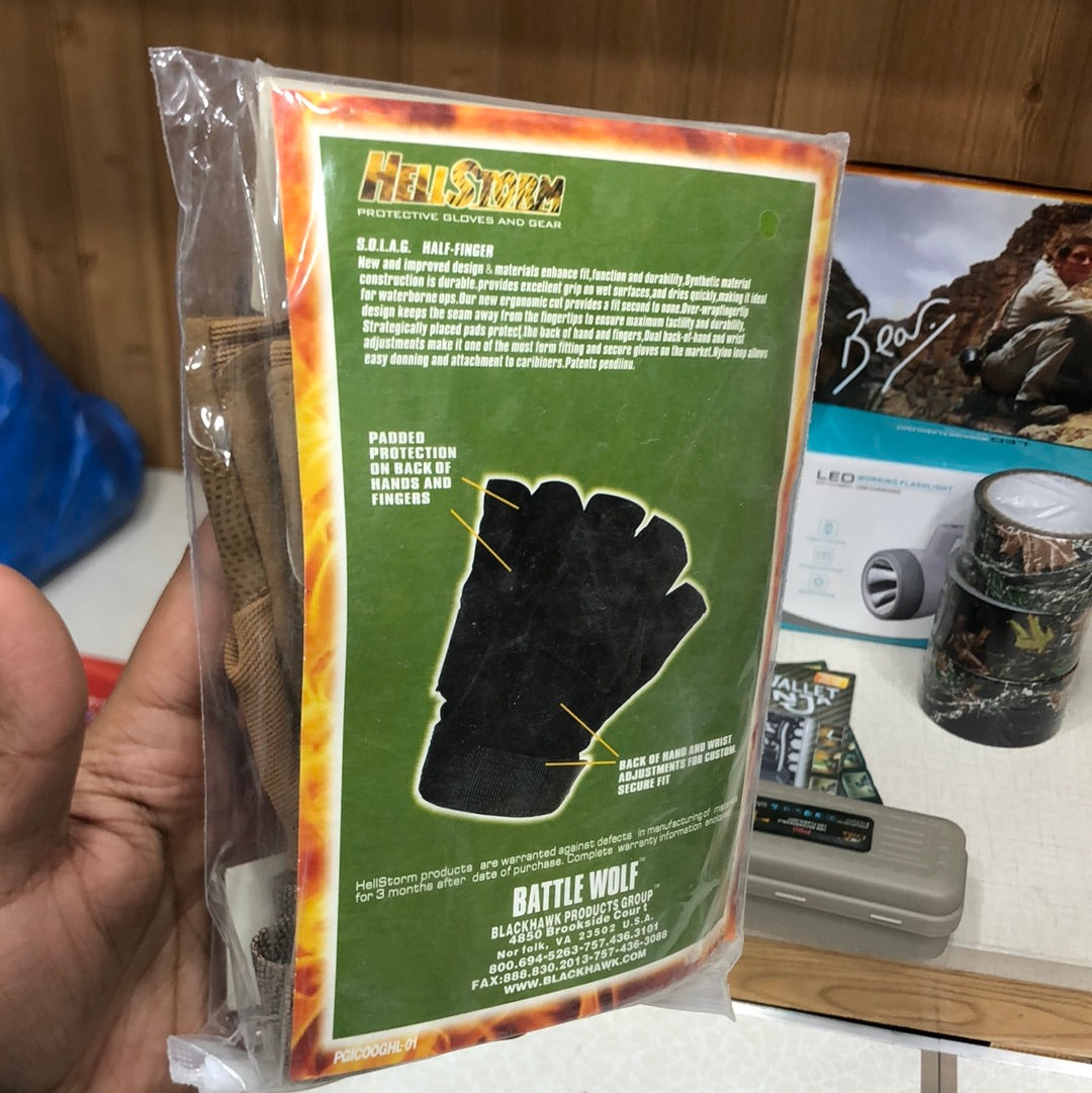 Battle Wolf Half Fingers Gloves