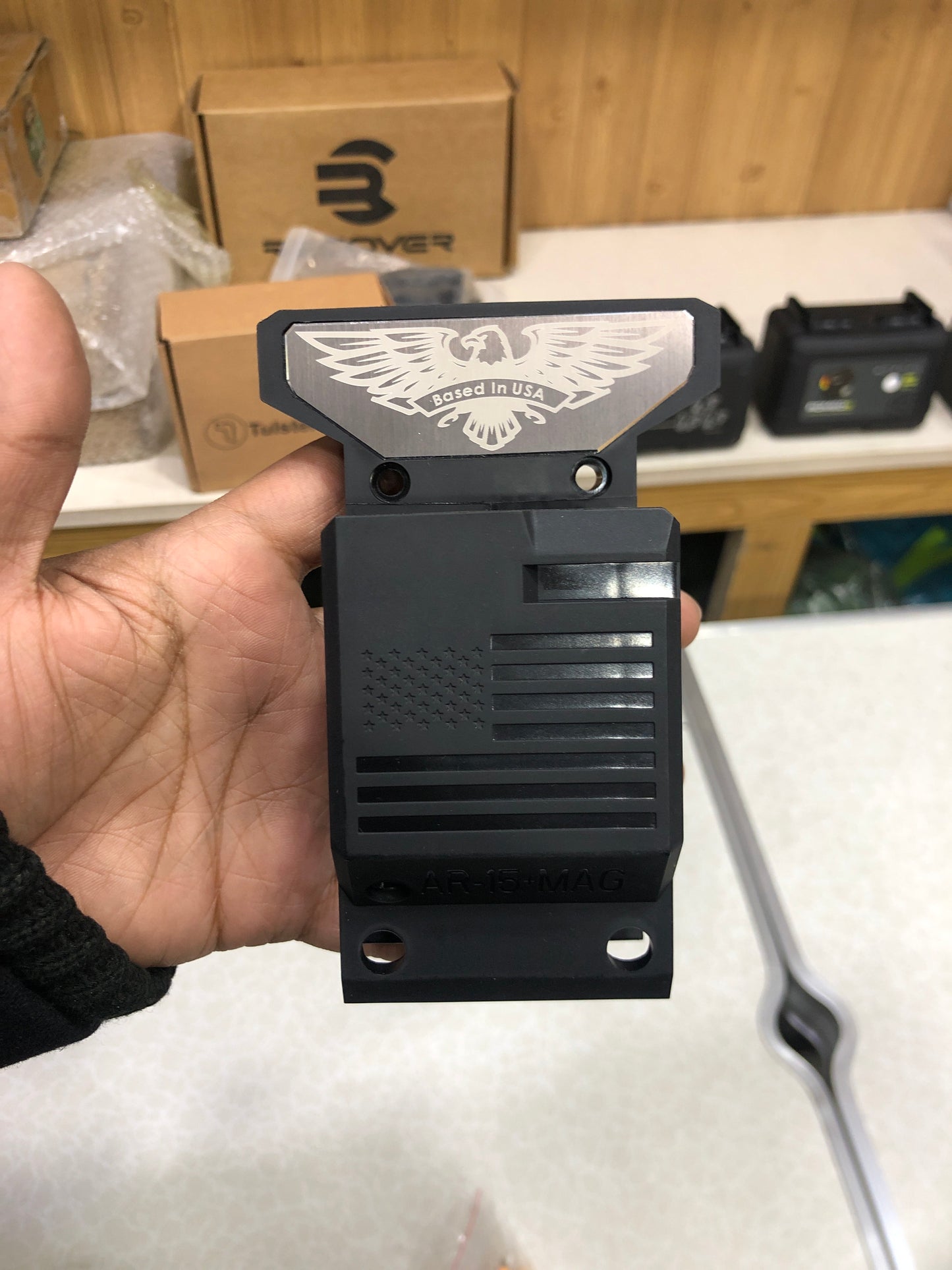 Indoor Wall Mount with Magazine Holder For Gun & Rifles