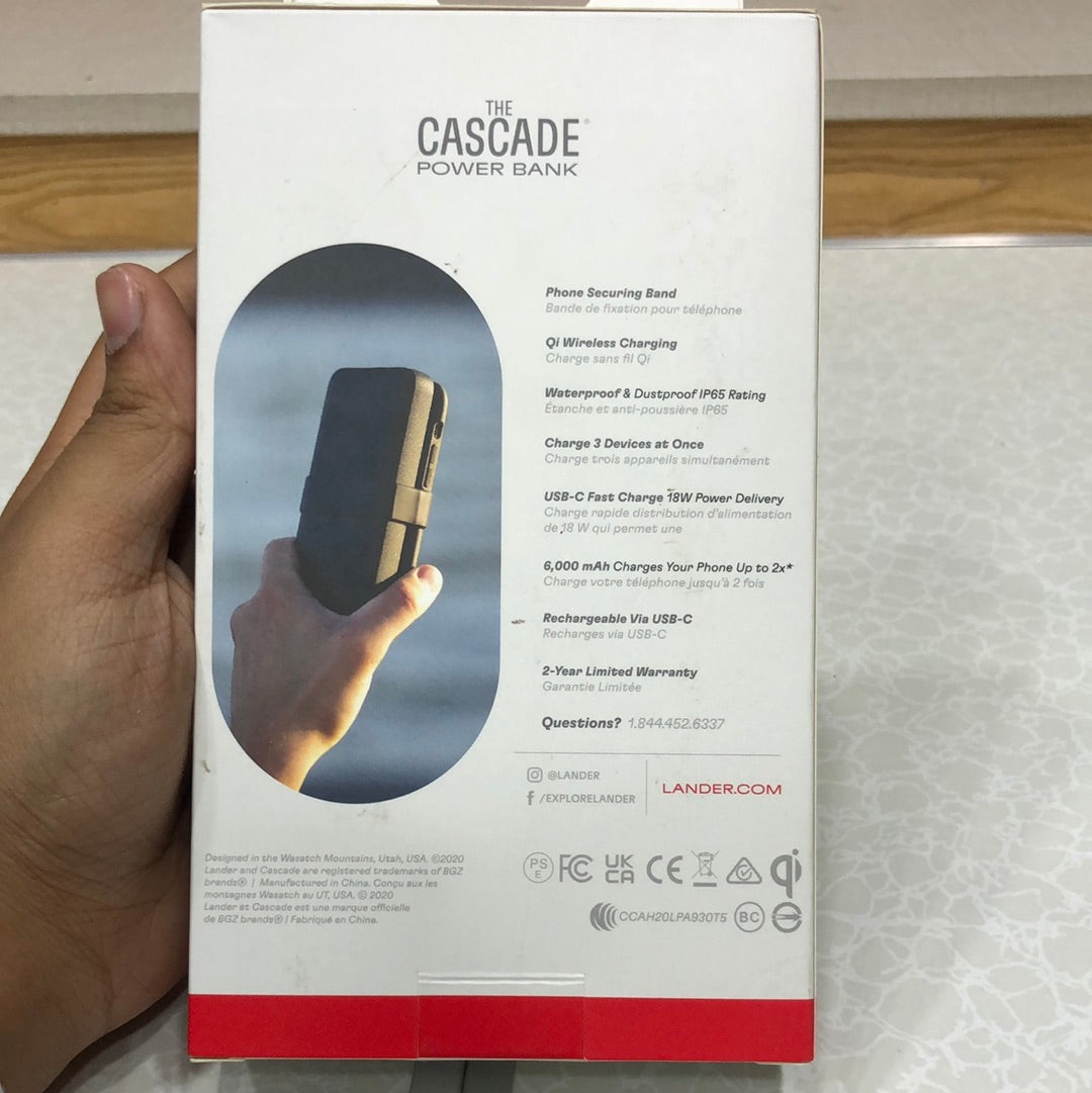 The Cascade Water Proof Wireless Charging PowerBank