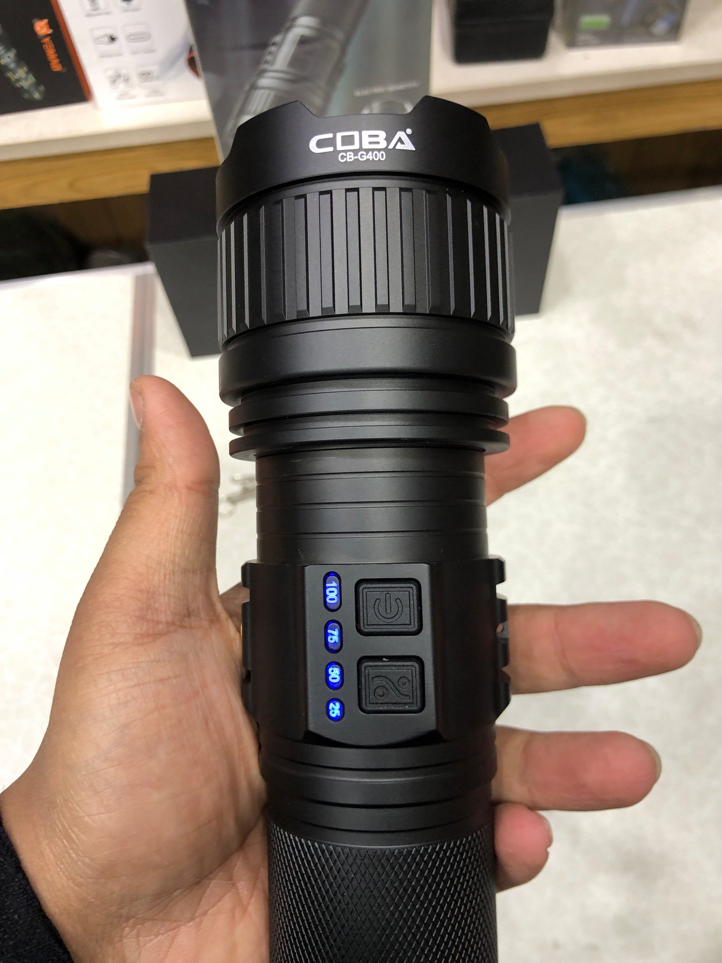 COBA Ultra Bright 100w White Laser Long-Range Flashlight G400