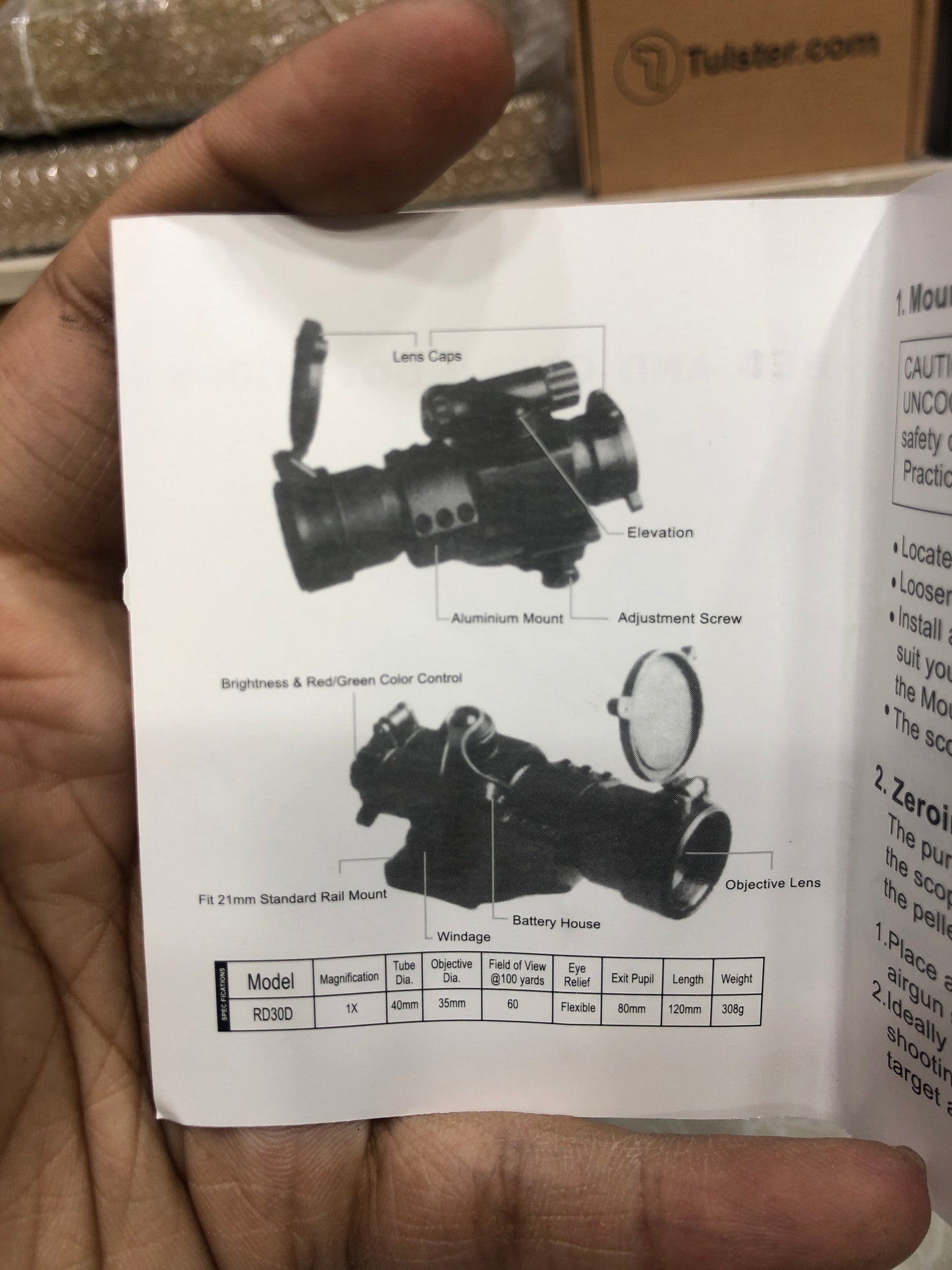 M3 Tactical Optical Green / Red Dot Sight
