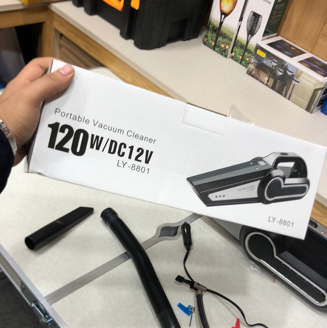2-in-1  120W 12V Dc Portable Vacuum Cleaner & Air Compressor