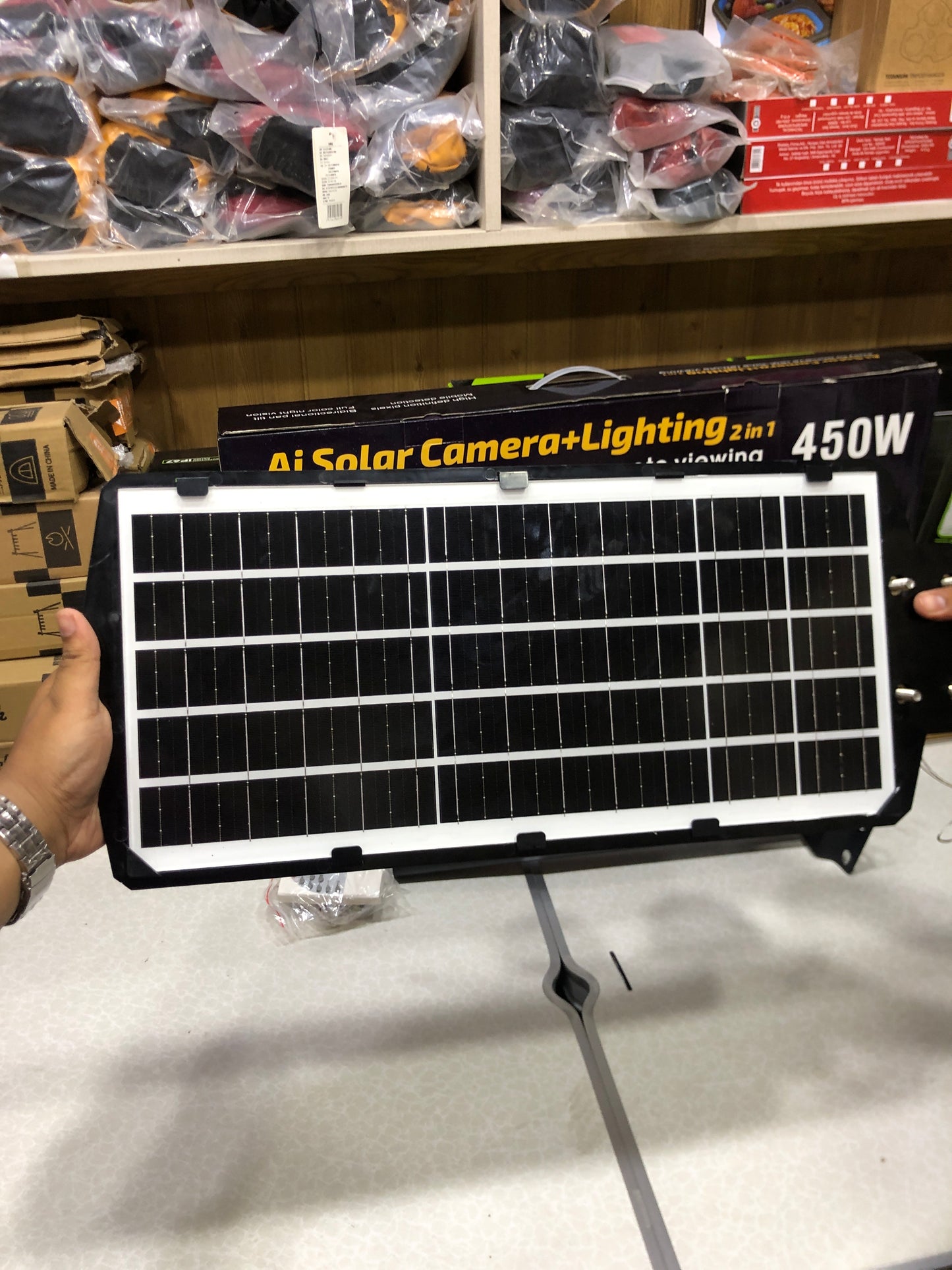 450W Solar Street Light With 4K HD Recording CCTV Camera