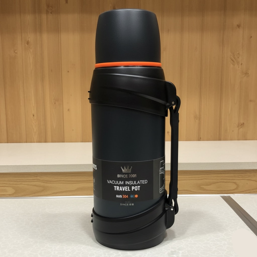 2L Travel Thermos Flask Outdoor Stainless Steel Thermos 12 Hours Working