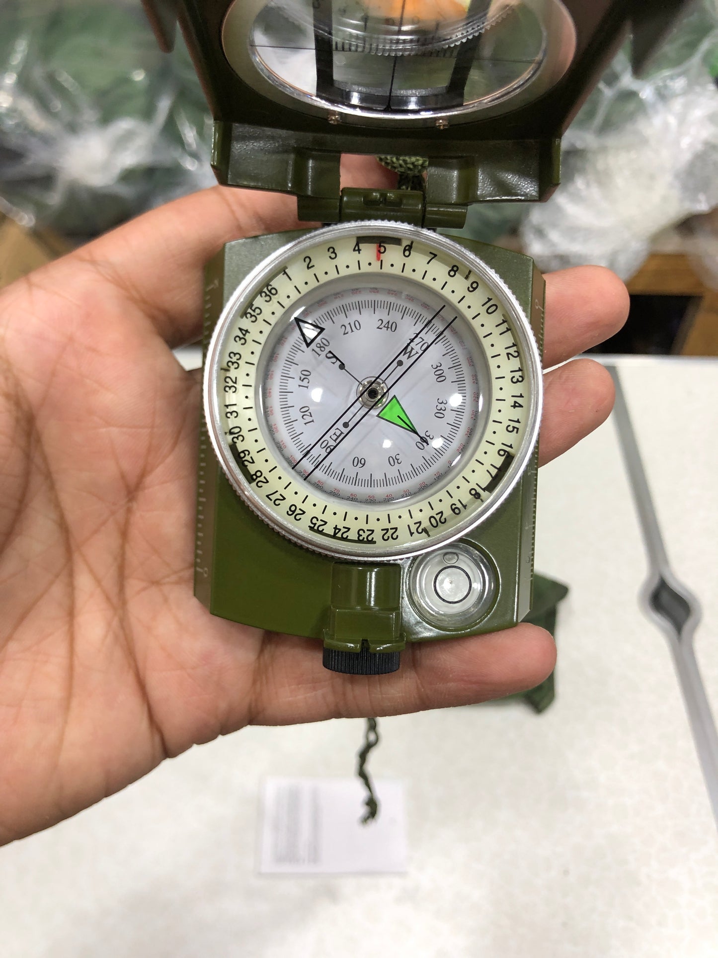 MLC1 Professional Military Lensatic Sighting Metal Compass with Carrying Pouch Stealth Angel Survival