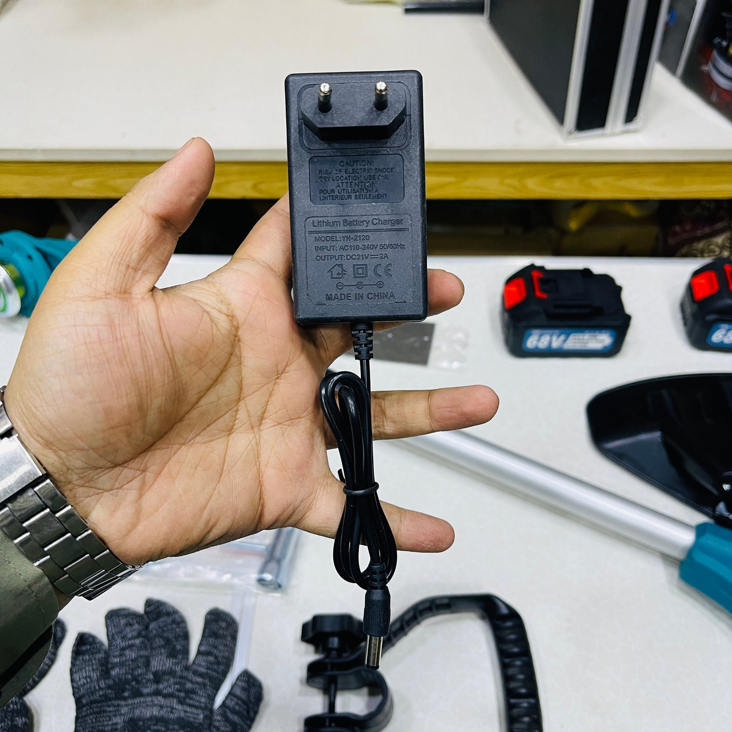 Professional Cordless Brushless 1400W GRASS TRIMMER | Dual Blade | Adjustable Length