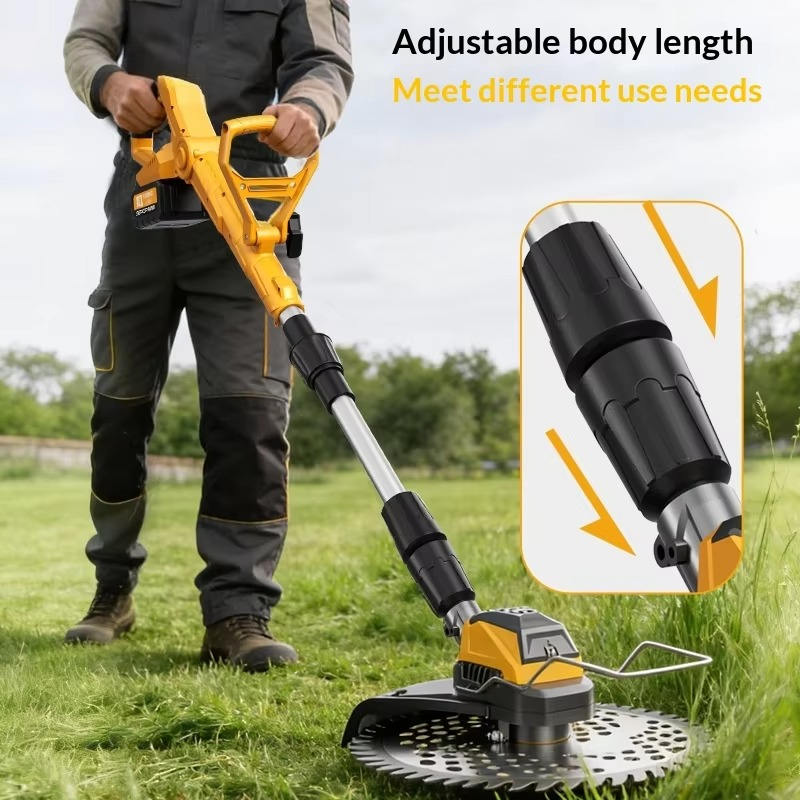 Professional Cordless Brushless 1400W GRASS TRIMMER | Dual Blade | Adjustable Length