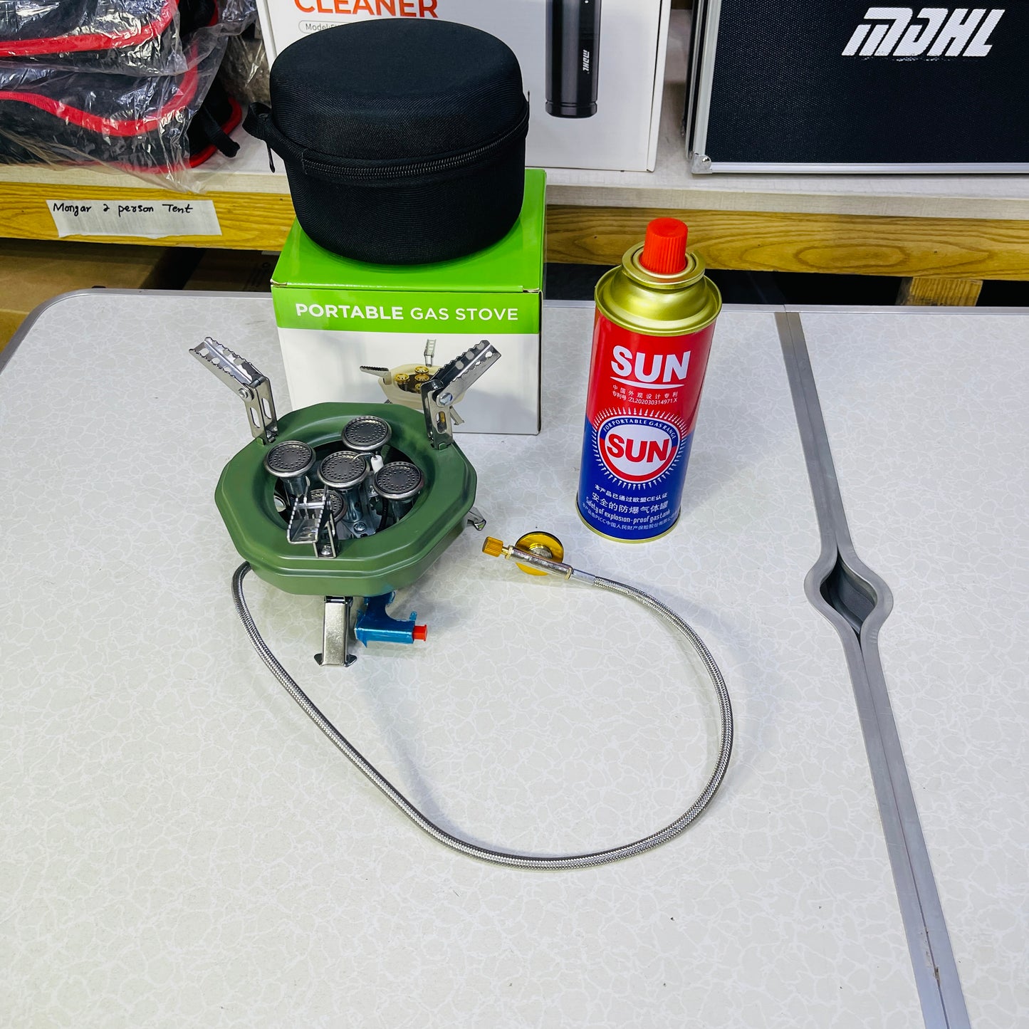 New Portable Five-Burner Metallic Travel Gas Stove With Bag MA-605