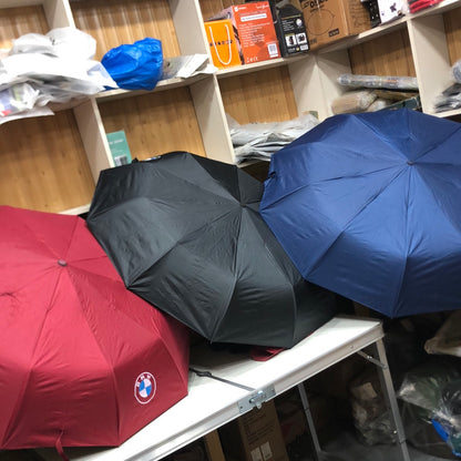BMW Automatic Ten Fiber Bones Folding Umbrella With Led Light