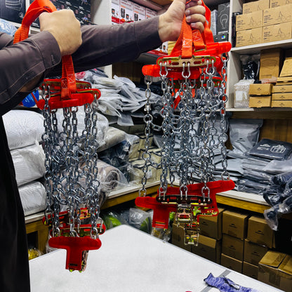 8Pcs Stainless Steel Anti-Slip/Anti-Skid Snow Chains For Car Tyres