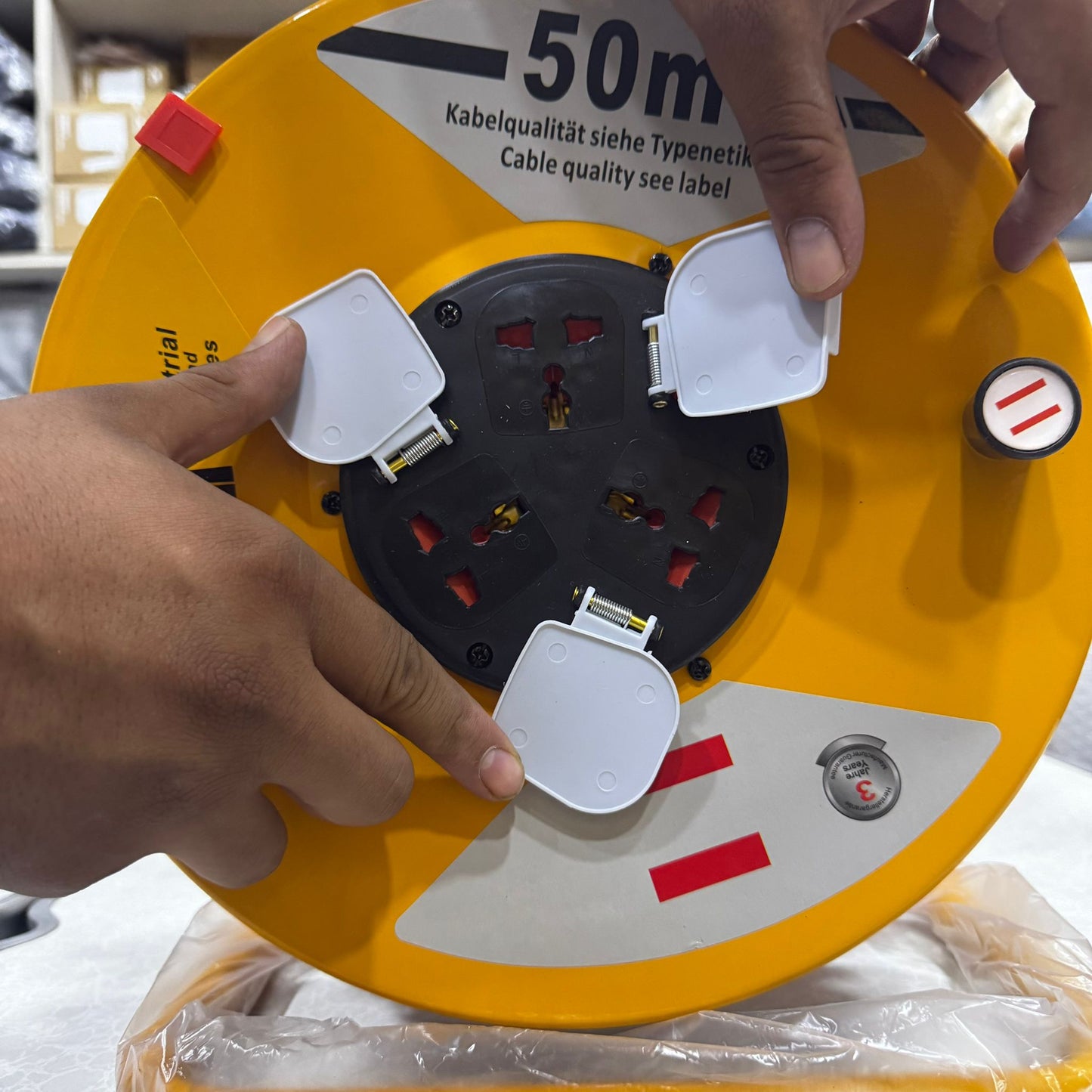 Heavy Duty Cable Reel – 30m & 50m Extension Reel for Industrial and Workshop Use