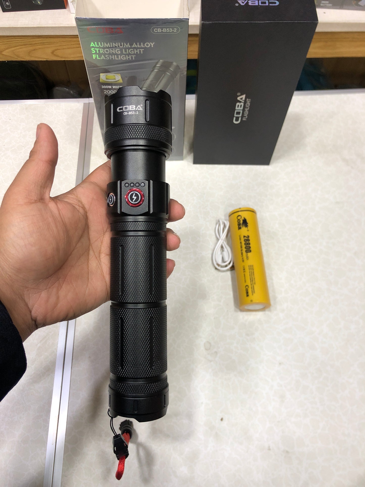 COBA Ultra Bright 7 Modes Rechargeable Flashlight CB-B53-2