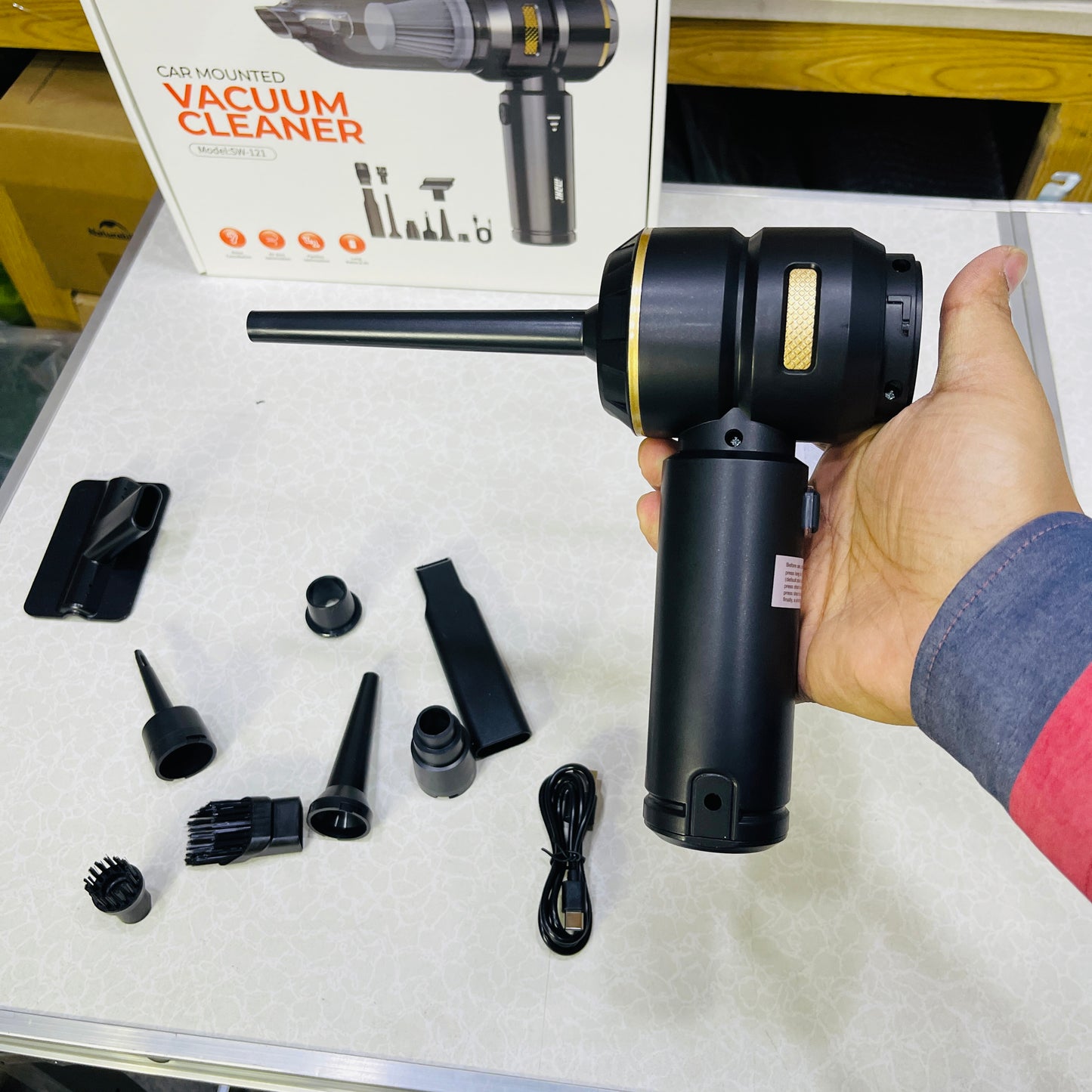 MDHL Ultimate 2-in-1 High-Power Cordless Car Vacuum & Air Blower (17000Pa)